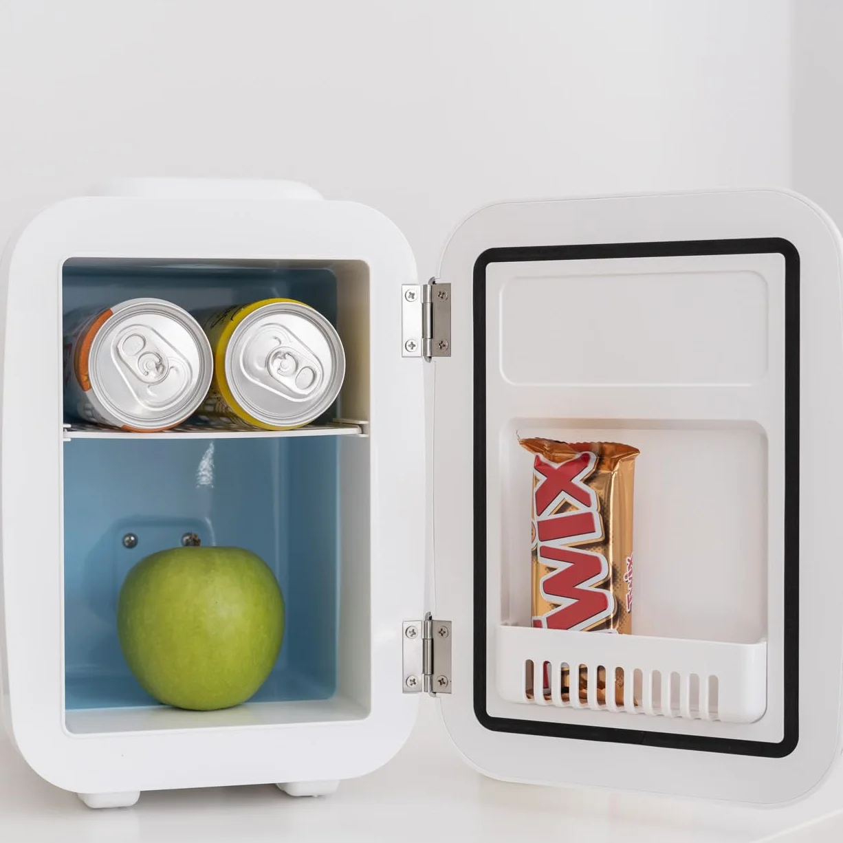 Flamingueo Mini Lodówka 4L - Mini Lodówka do Sypialni, Mała Lodówka 12V/220V, Funkcja Gorąca i Zimna, Lodówka Kosmetyczna, Mini Fridge Skincare