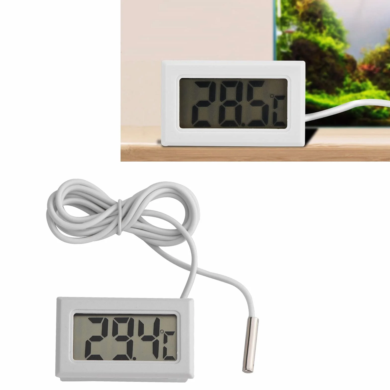 Termometr Cyfrowy Czujnik Sondy Zamrażarki z Wyświetlaczem LCD Lodówki Agregat Cyfrowy do Termometru Natychmiastowy Odczyt