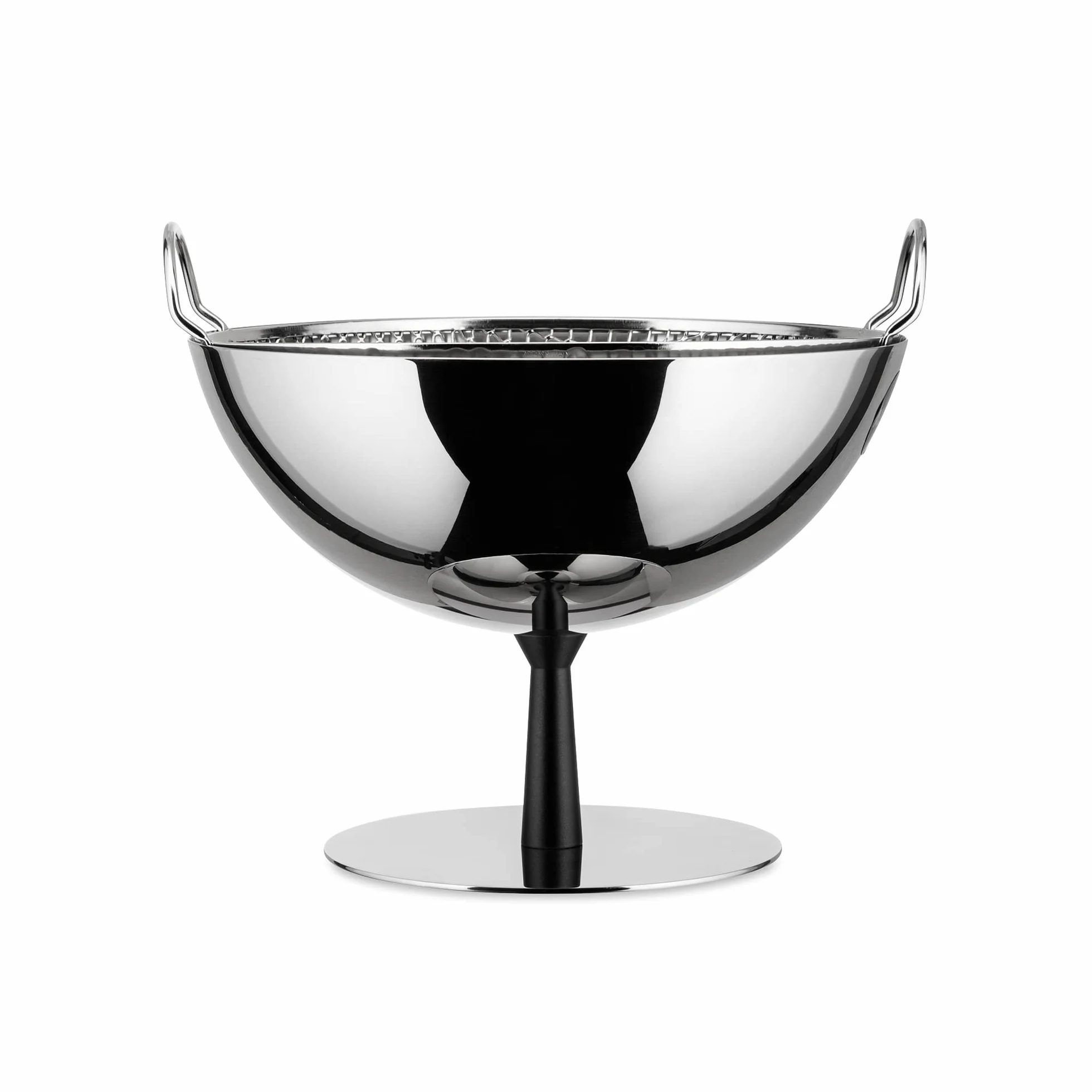Alessi Miska na owoce, sitko, podstawa ze stali nierdzewnej, wykonana z aluminium, srebrna, 7 x 23,5 x 16,5 cm