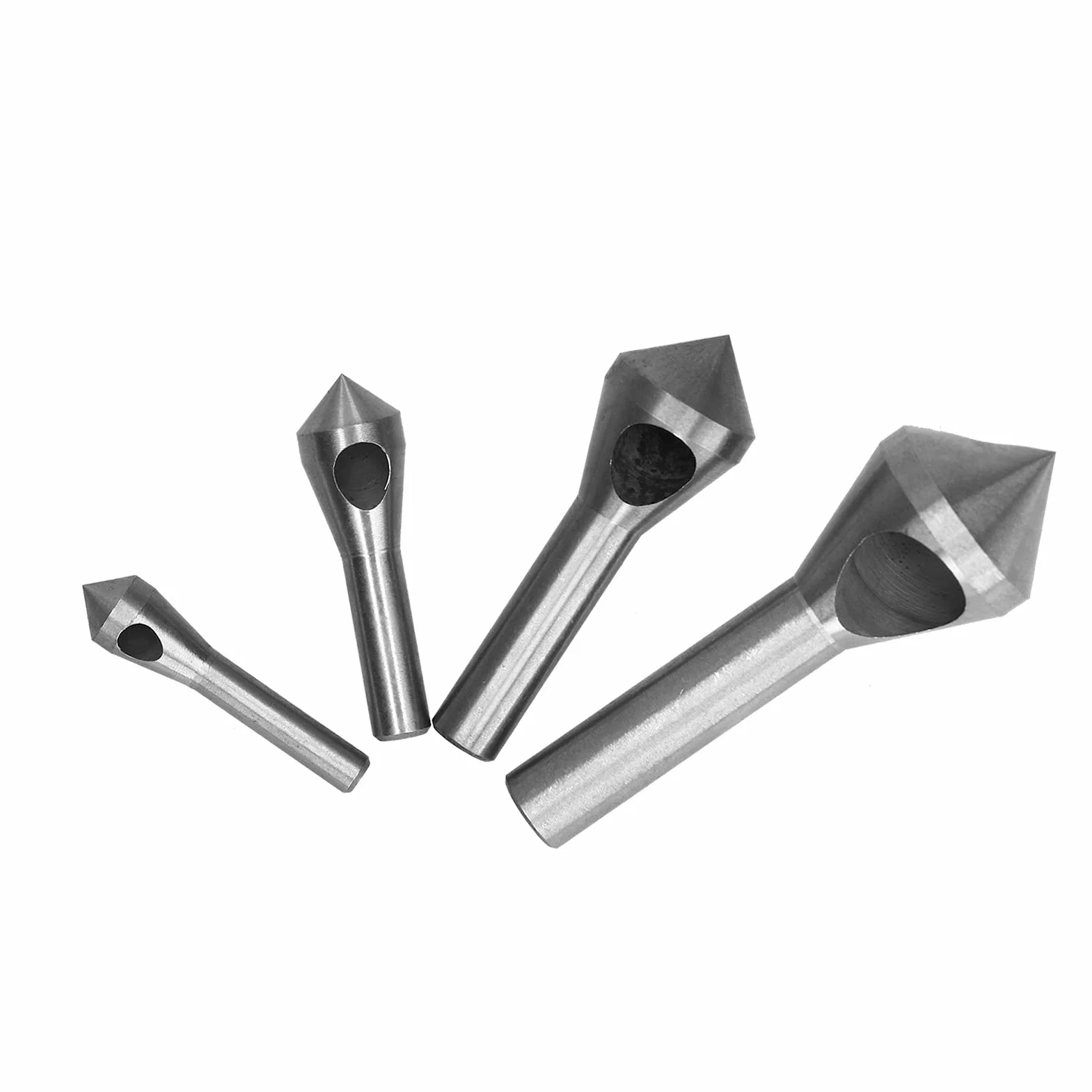 Countersink Drill Bit Set 4PCS | 4241 High Speed Steel Deburring Tool | Chamfering Tool for Carbon Steel/PVC Plates/Insulating Plates | 2-20mm Oblique Hole