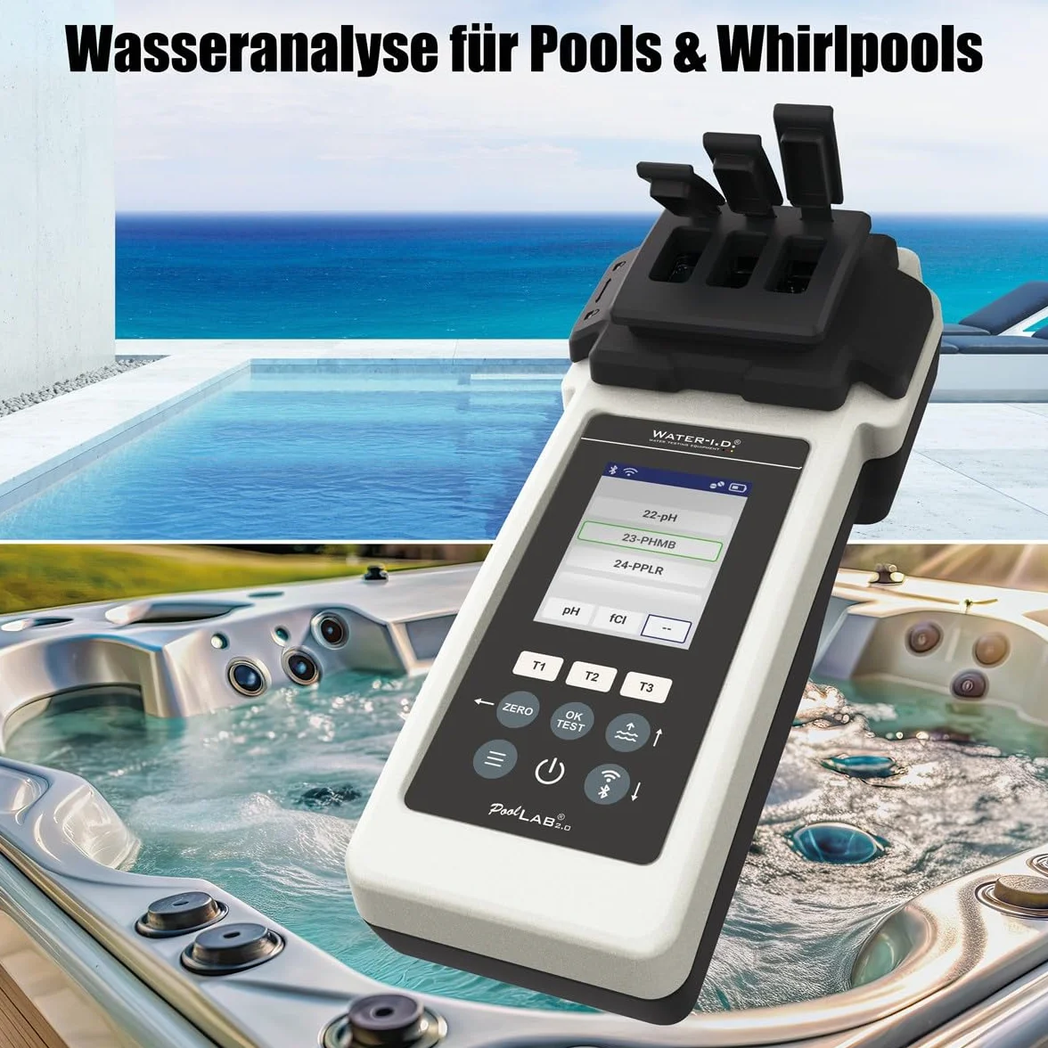 POWERHAUS24 PoolLAB 2.0 Special Edition analiza wody do basenów i jacuzzi (kuweta zapasowa ekstra)