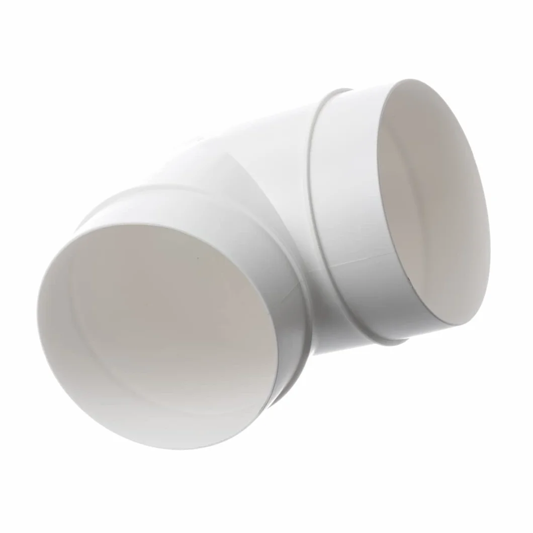 Ø 100 mm Kolanko 90° do rury okrągłej - Złącze rurowe okrągłe - Plastik PVC