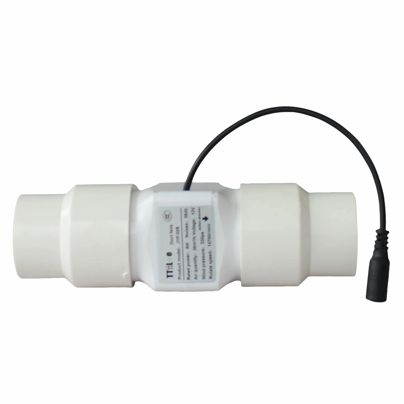 50 mm 2 cale Mały wentylator kanałowy z 40 mm interfejsem rur PVC 6 W 12 V 22 CFM Wentylacja do wzmacniania sklepienia piwnicy, szklarni, strychu, kuchni (Kolor: prędkość regulowana, Rozmiar: 50 mm/40