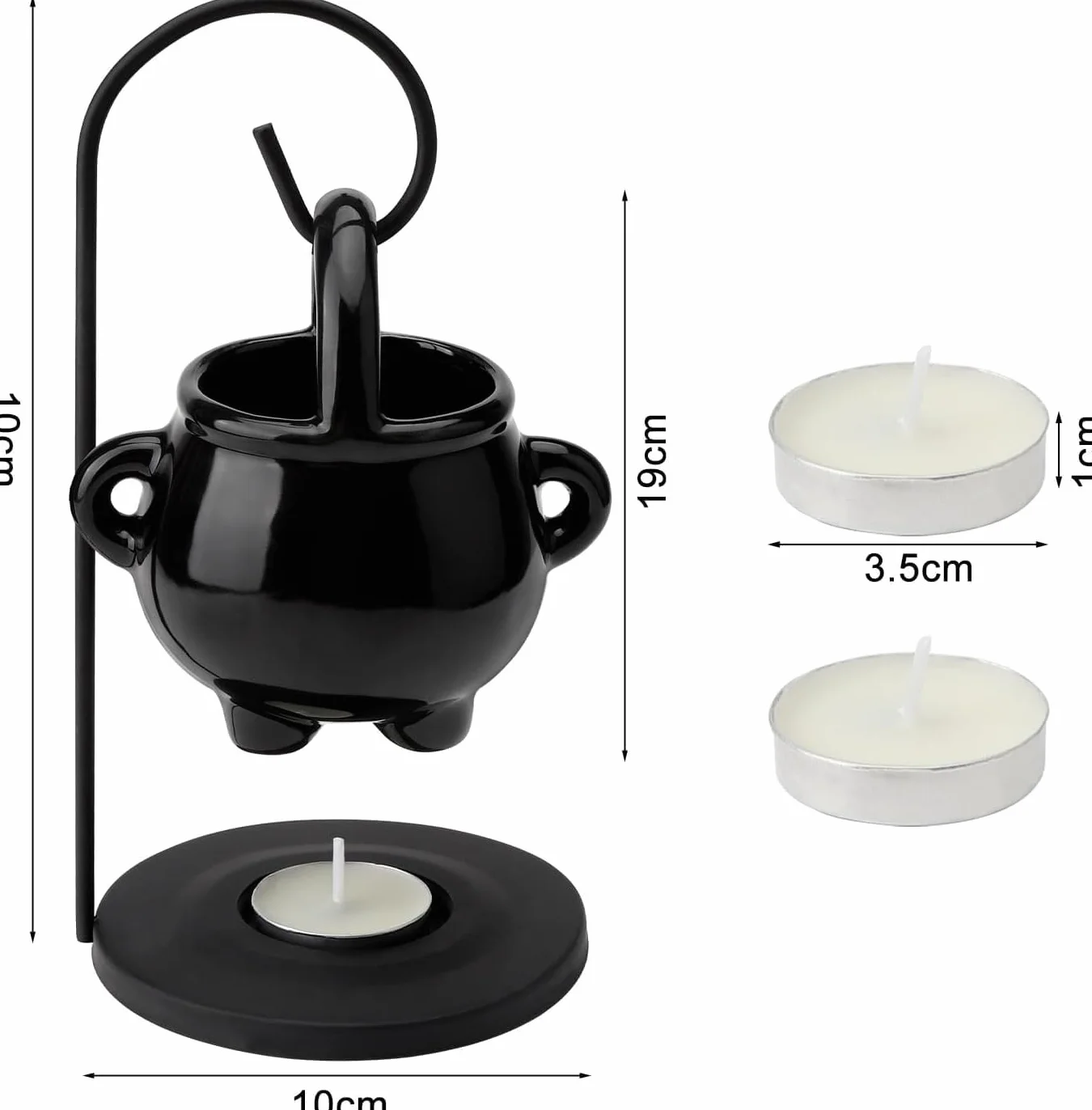 HENGBIRD Lampa zapachowa do olejków eterycznych, ceramiczna, lampa zapachowa do wiszącego kotła, kuchenka