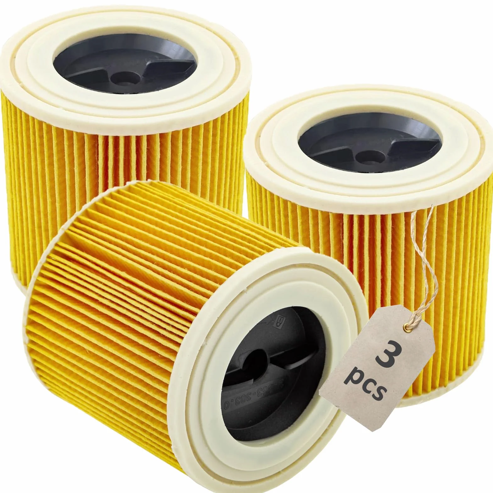 3 sztuki filtrów nabojowych KFI 3310 do odkurzaczy na mokro i na sucho Kärcher numer artykułu 2.863-303.0