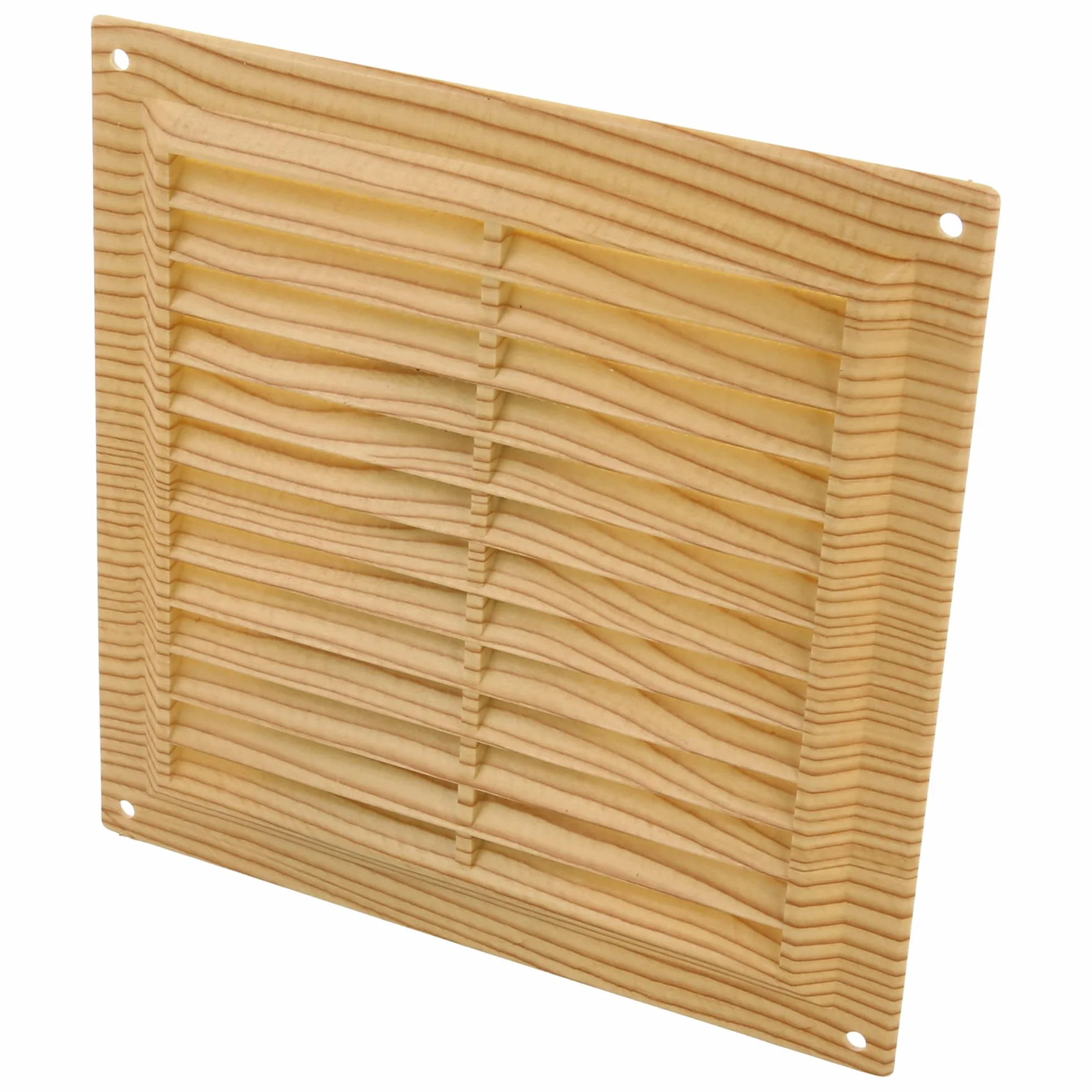 Amig - Kwadratowa kratka z tworzywa sztucznego z moskitierą - Otwory wentylacyjne do wylotu powietrza - Nadaje się do kuchni i łazienki sufitu - Wymiary: 170 x 170 mm - Kolor: sosna