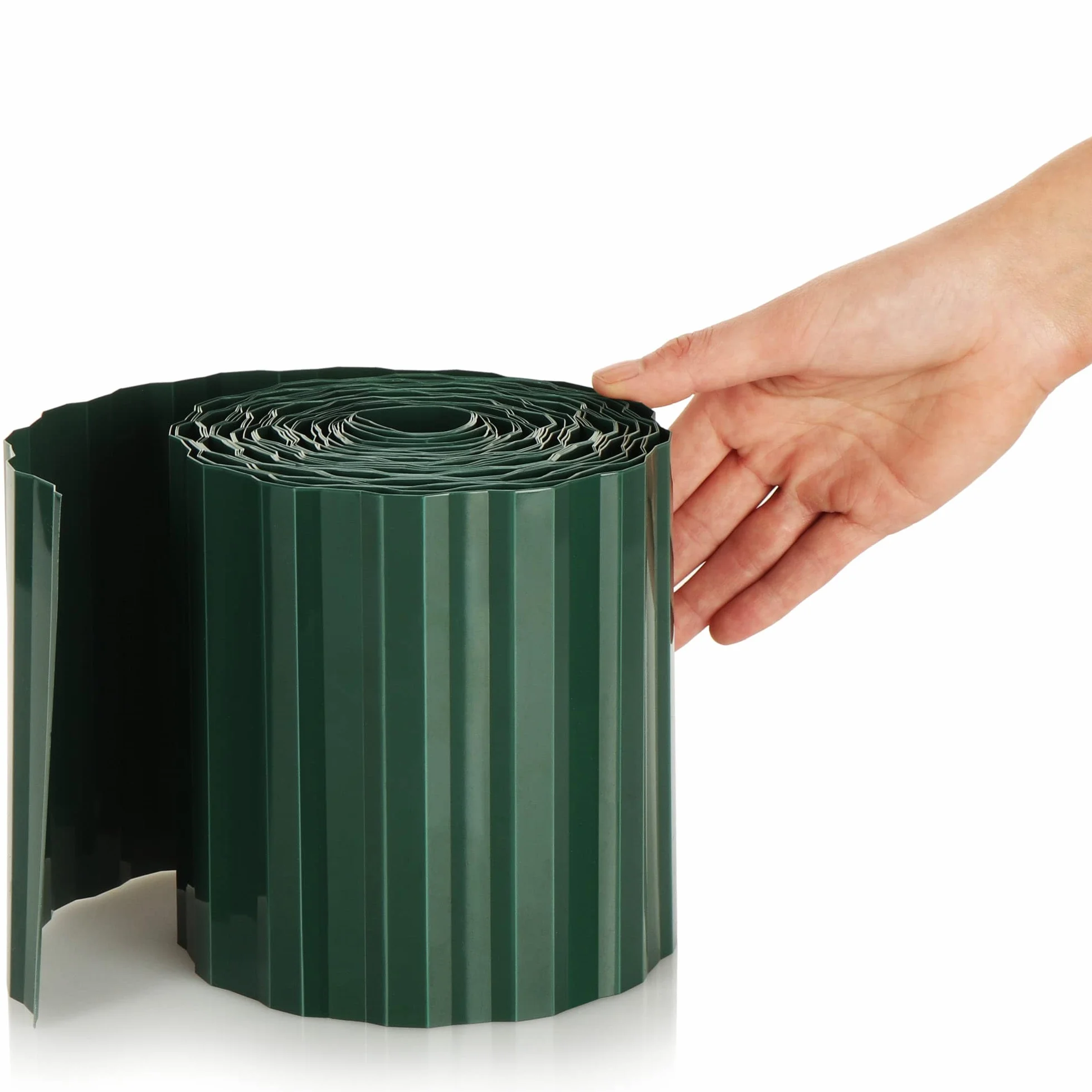 com-four® Plastikowe obrzeze trawnikowe - obrzeze rabatowe do trawników, rabat kwiatowych lub jako krawedz koszaca - dlugosc regulowana indywidualnie - 15 x 900 cm