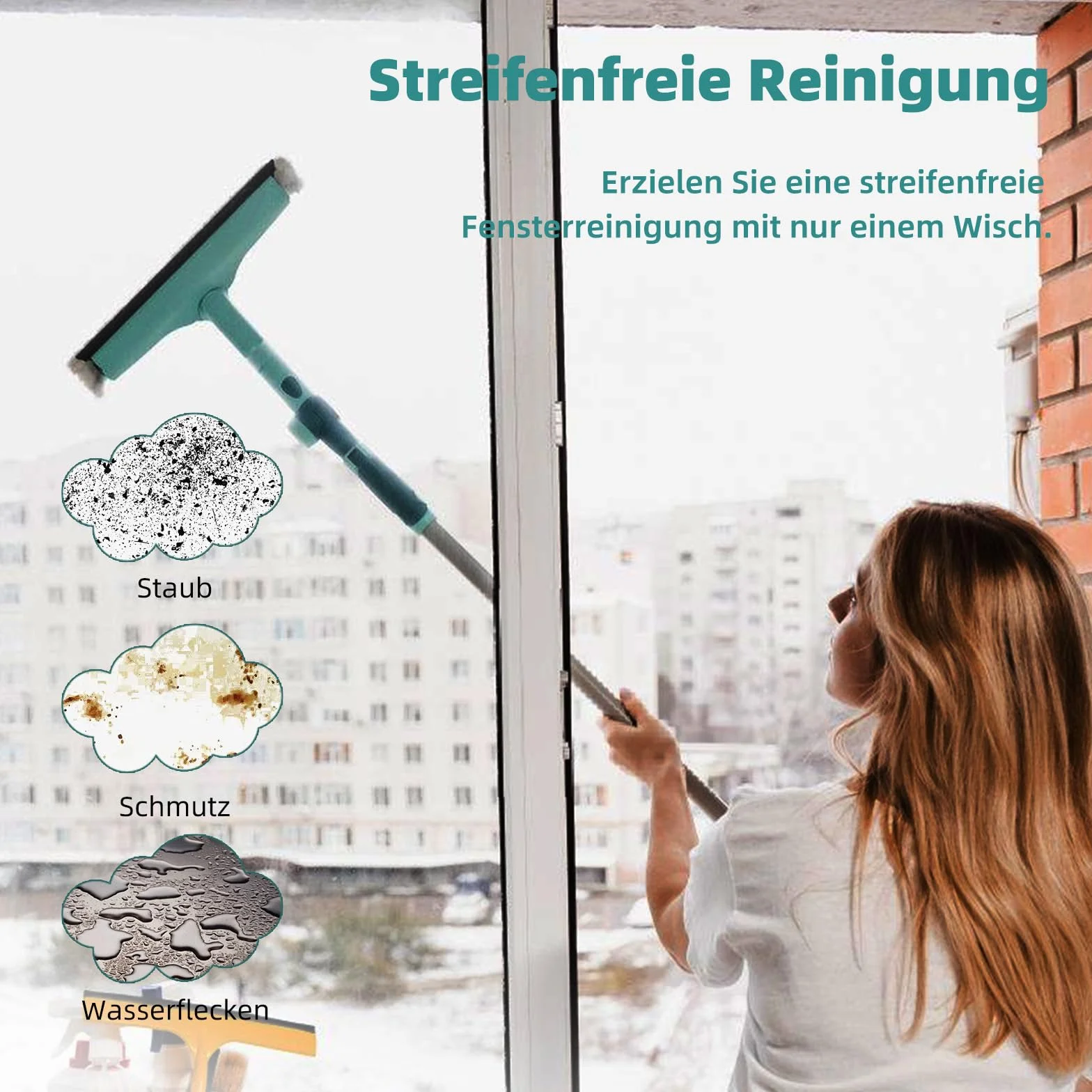 Leifheit Window & Frame Cleaner L zamienny pokrowiec z mikrofibry do myjki okiennej