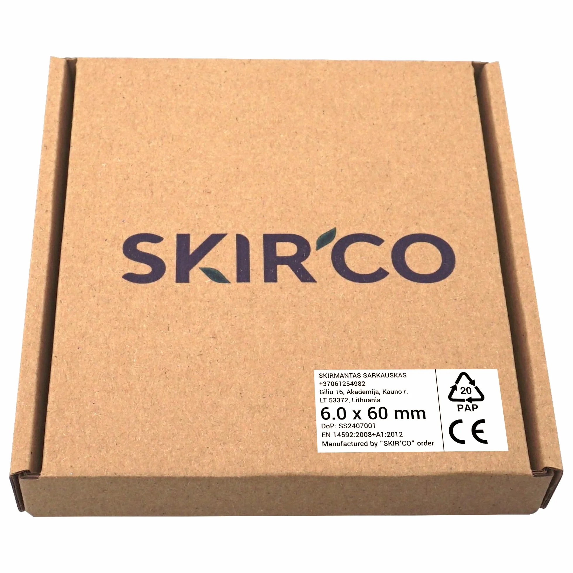SKIR'CO (50 szt.) uniwersalne śruby do drewna ocynkowanego, 6,0 x 60 mm, żółte śruby do drewna, łeb stożkowy, głowica Torx, typ 17, śruby do płyt wiórowych (50, 6,0 x 60 mm)