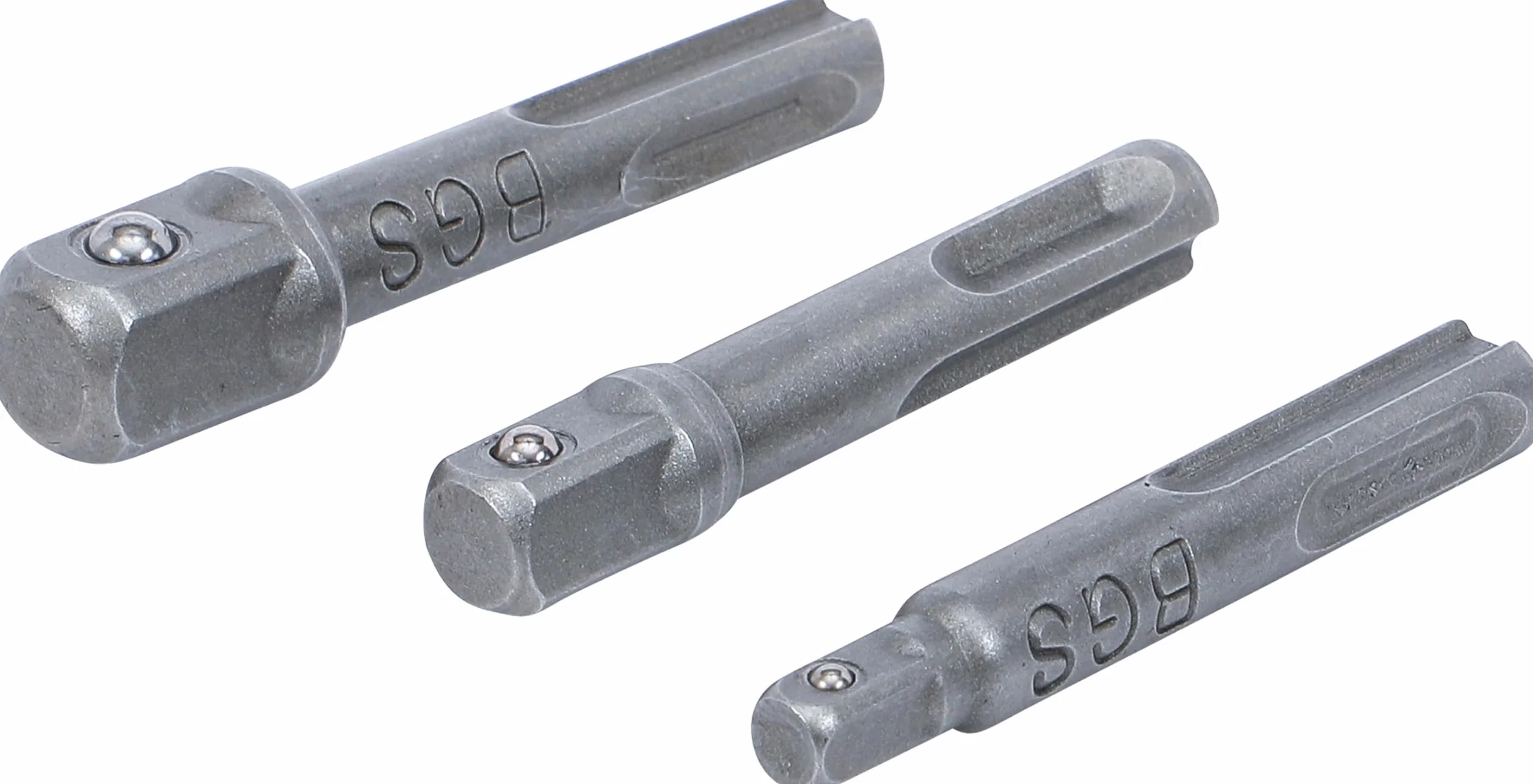 BGS 8214 | Zestaw adapterów | czworokąt zewnętrzny SDS 6,3 mm (1/4"), 10 mm (3/8"), 12,5 mm (1/2") | 3 szt.