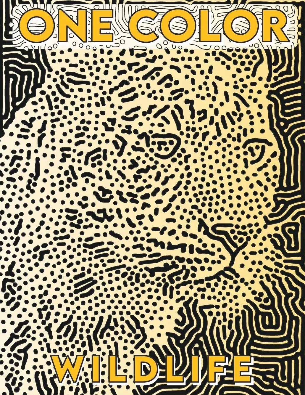 ONE COLOR: Wildlife dots lines coloring book (Dots lines spirals coloring book series)