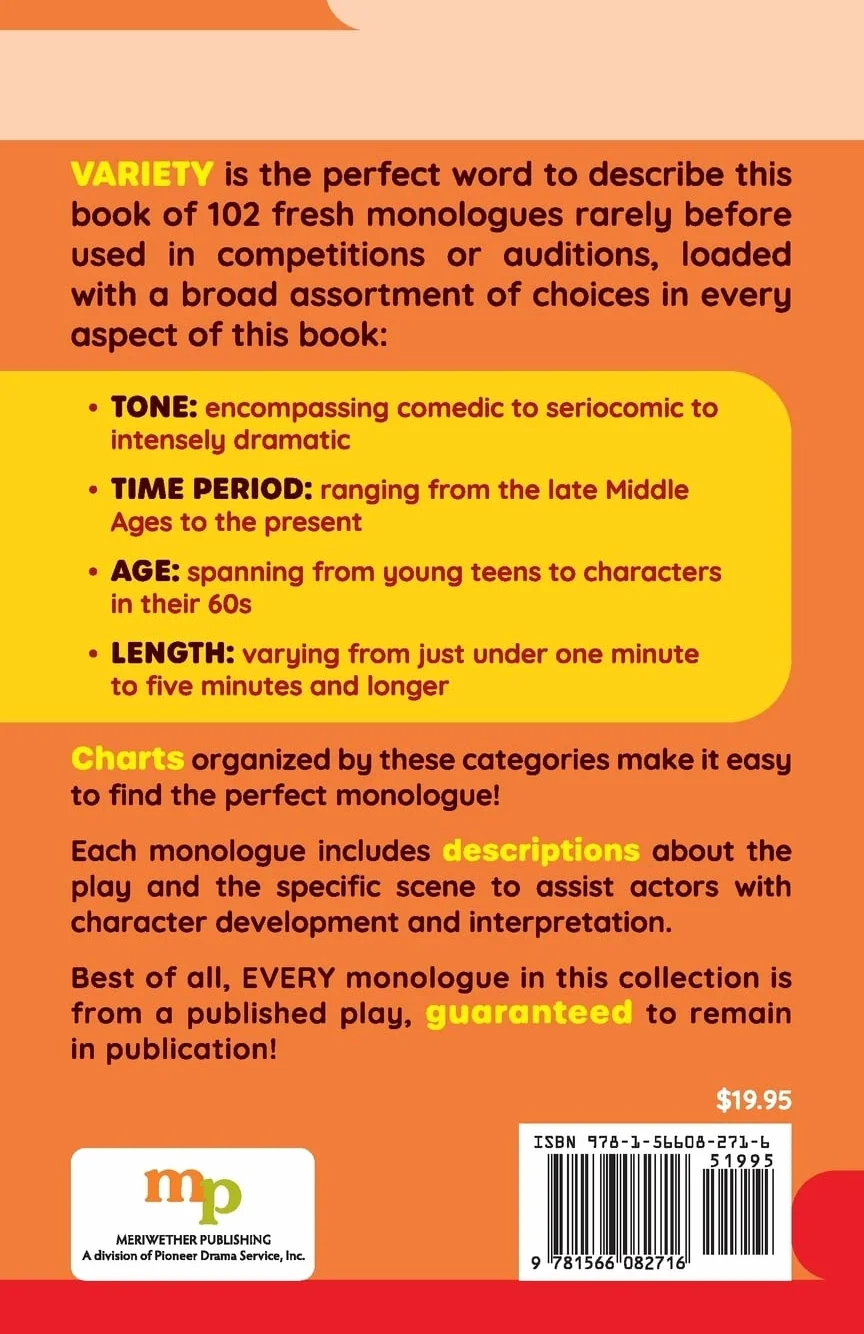Female Monologues from Published Plays: 102 Monologues for Teens & Adults