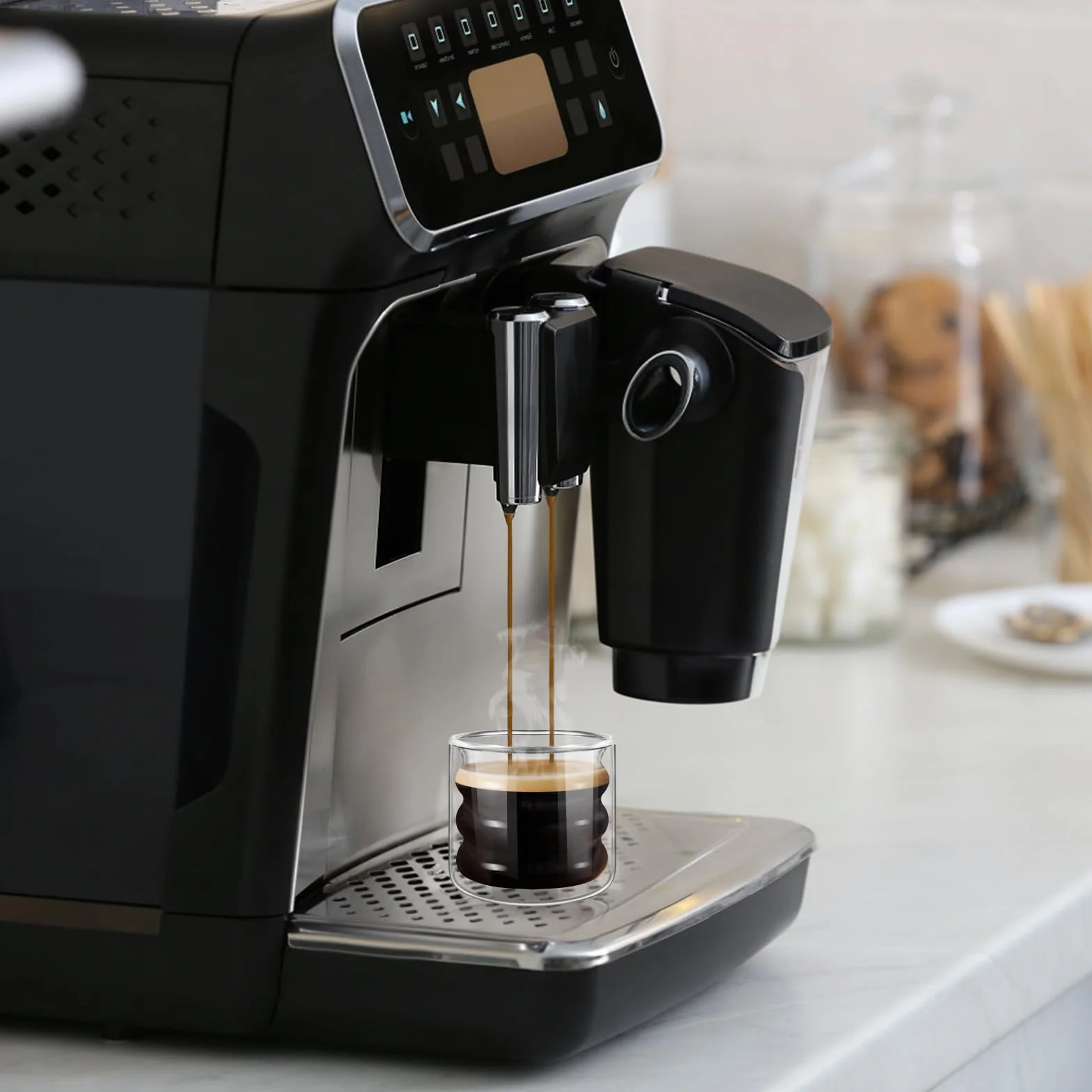 Ecooe Zestaw 6 szklanek w kształcie spirali 120ml podwójne ścianki do espresso
