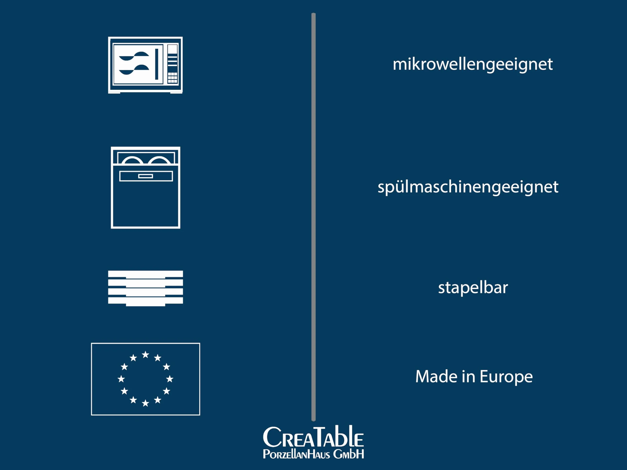CreaTable 10-częściowy zestaw naczyń porcelanowy seria Gänse Glück do zmywarki i mikrofali