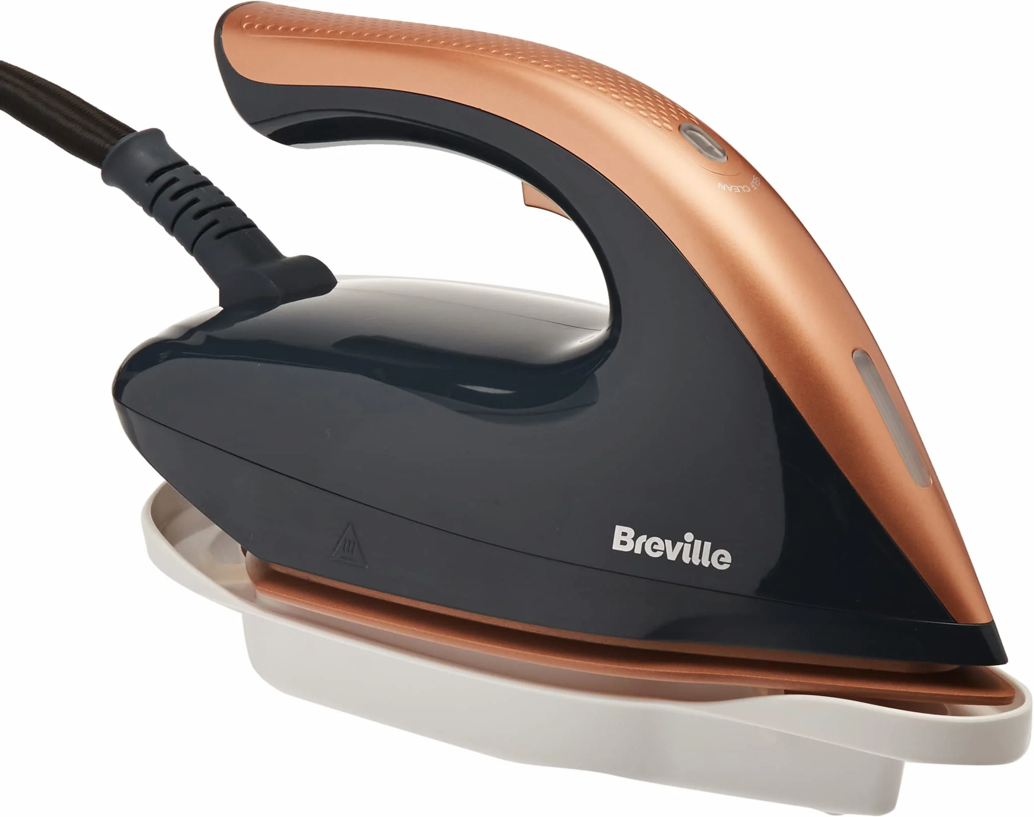 Breville Stacja parowa PressXpress soleTEMP | stała moc pary 115 g/min | 2600 W żelazko parowe z wielokierunkową podeszwą | zdejmowany zbiornik na wodę 1,7 l | szary i różowe złoto [VIN411X]
