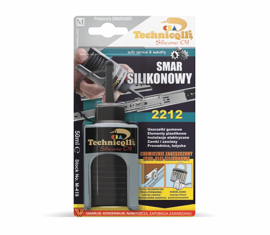 50 ml przezroczysty silikonowy smar 2212 do plastikowych gumowych uszczelek, elektrotechnicznych prowadnic, łożyska, zamki nowość TECHNICQLL