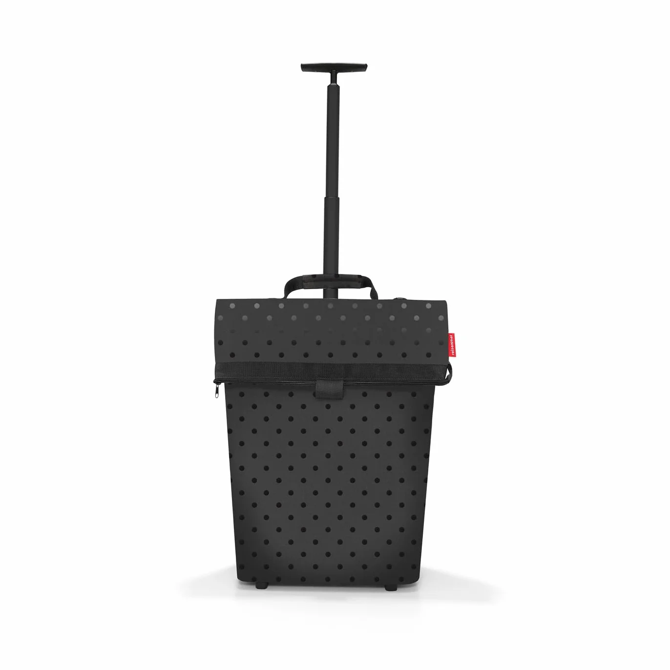 reisenthel Wózek na zakupy M – przenośny wózek na zakupy ze stabilną aluminiową ramą – wykonany z wodoodpornego materiału, Szklane kropki, czarne, jeden rozmiar, wózek M frame glossy dots black