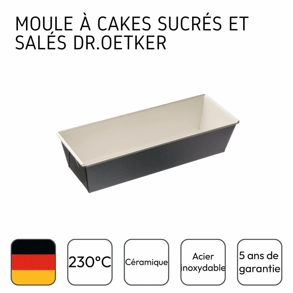 Dr. Oetker Foremki do pieczenia ciast 30 cm stal z powłoką ceramiczną zapobiegającą przywieraniu
