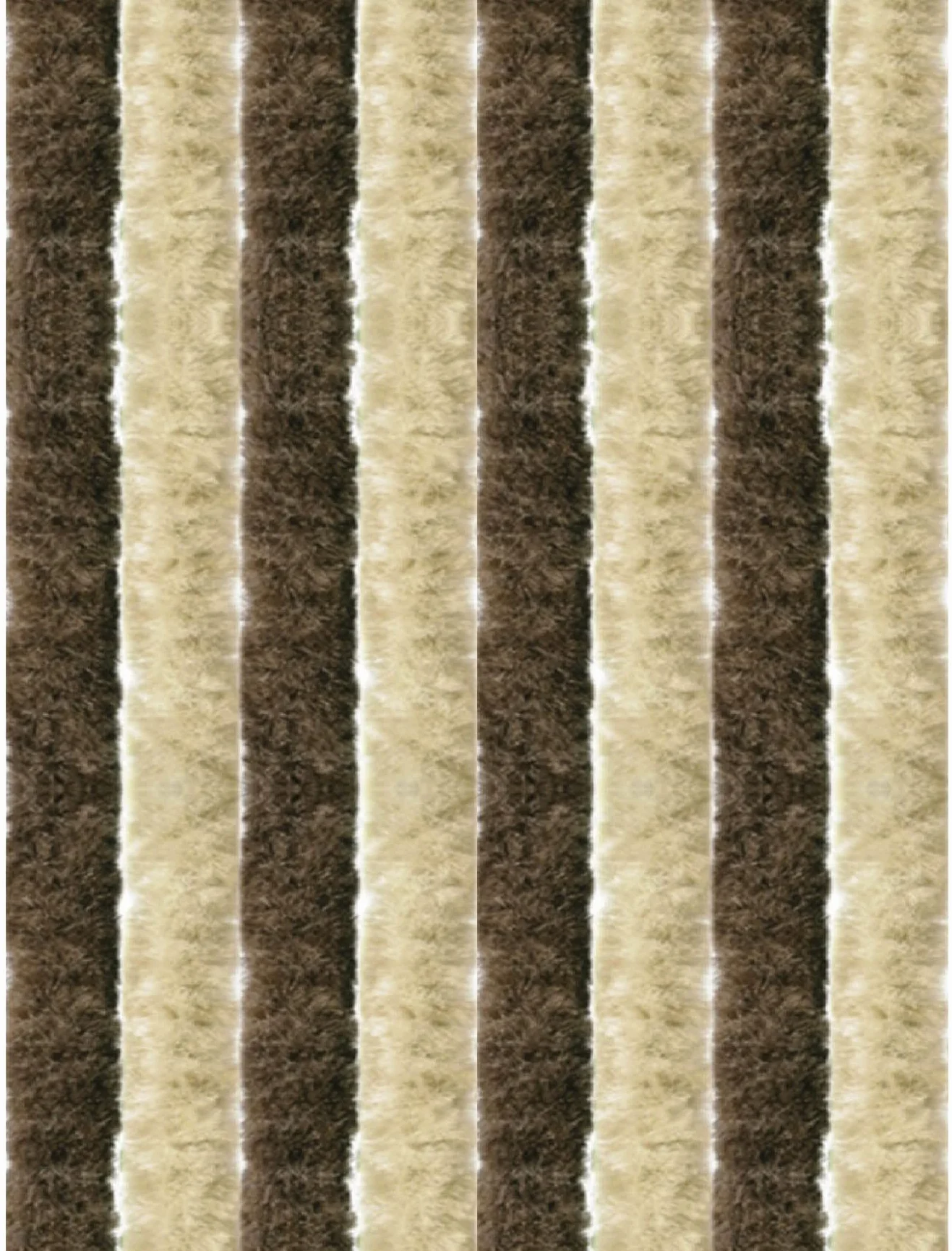 Arsvita Zasłona flauszowa 80 x 220 cm w jednolitych paskach, beżowa - brązowa, idealna ochrona przed owadami i spojrzeniami, na drzwi balkonowe i tarasowe, wiele kolorów