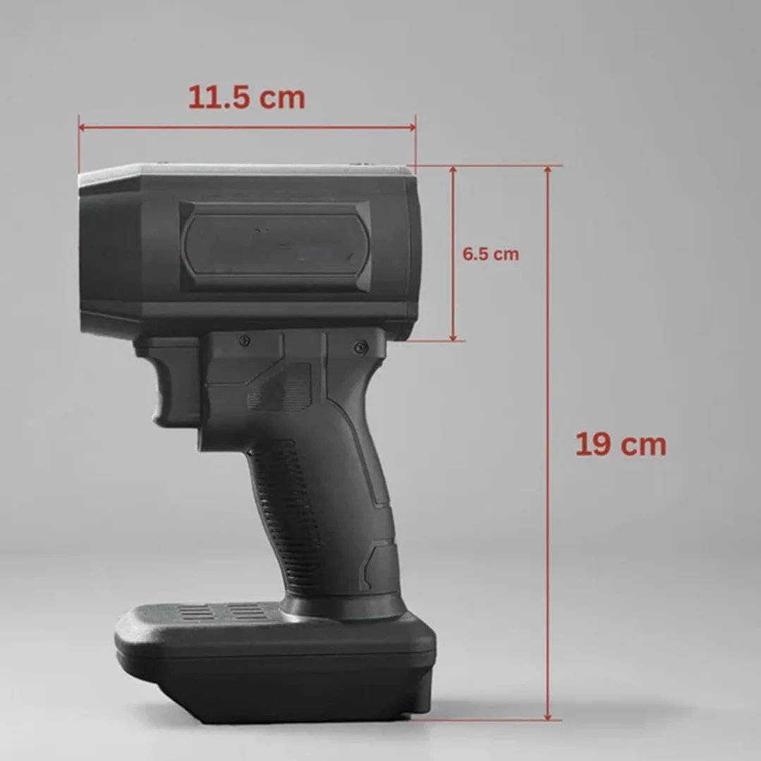 Storm Industries Jet Blower 2.0, elektryczna bezprzewodowa dmuchawa strumieniowa, 130 000 obr./min 200 km/h, przenośna ręczna dmuchawa turbo, do samochodu, patio, trawnika, dmuchania liści (do dewaltu
