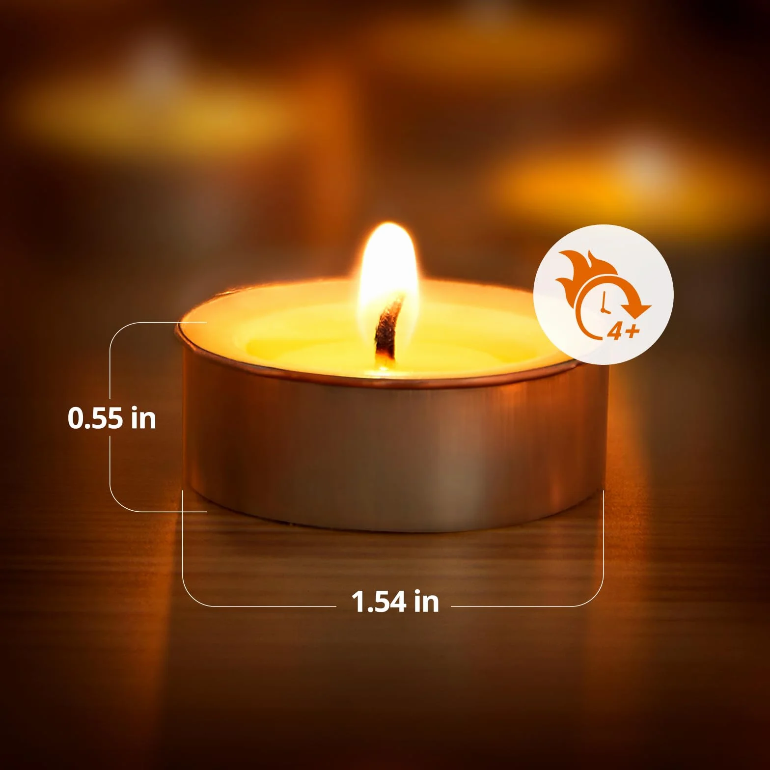 Ashlux Bezzapachowe świece palmowe tealight, 50 sztuk, 4,5 godziny palenia, białe bezdymne świeczki bez parafiny, do dekoracji stołu, ślubów i imprez