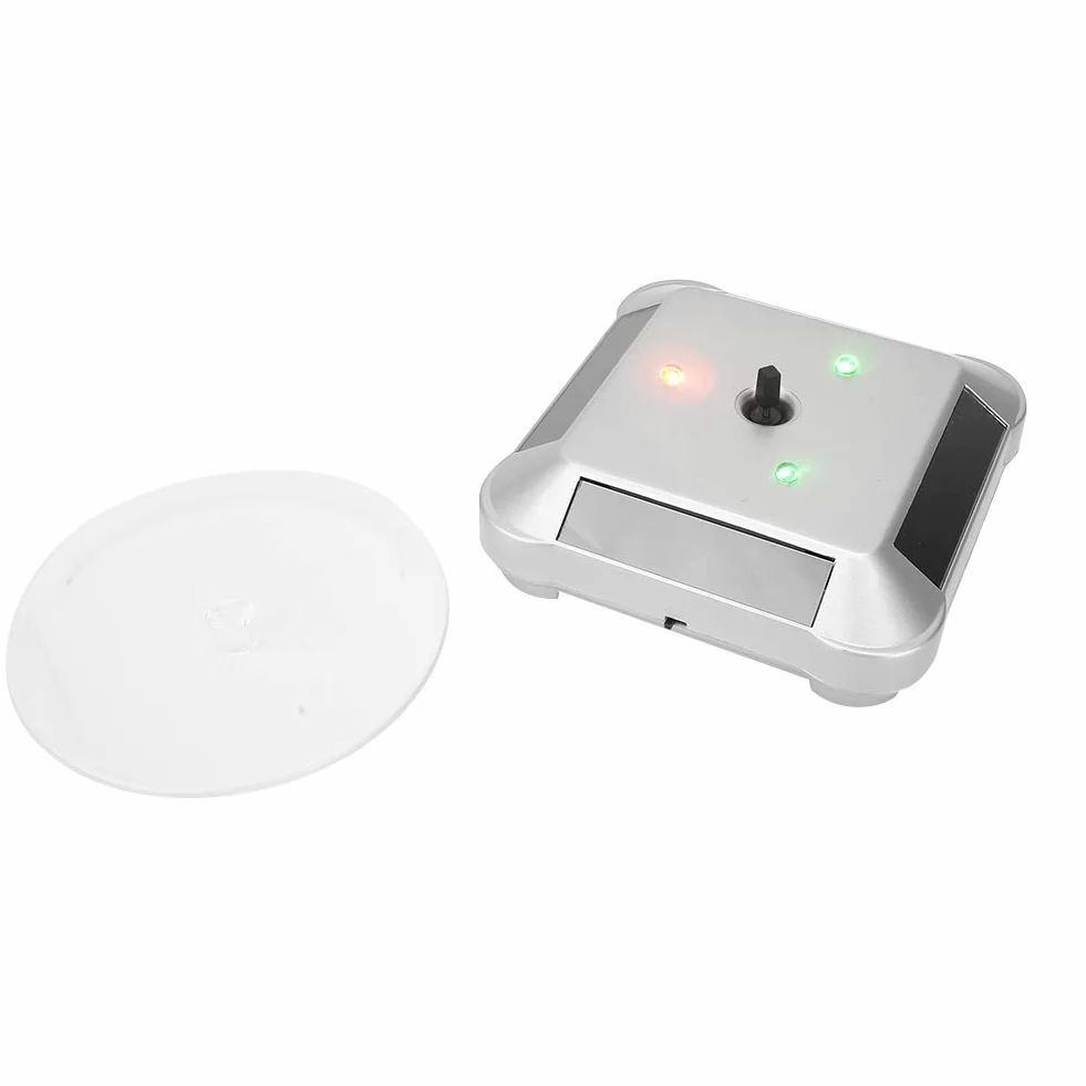 Obrotowy Stojak Wystawowy, Solarny Stojak Wystawowy Gramofon Obrotowy 360 ° Stojak Obrotowy, Zasilany Energią Słoneczną Elektryczny Zmotoryzowany Obrotowy Gramofon Obrotowy Stojak Wystawowy(#2)