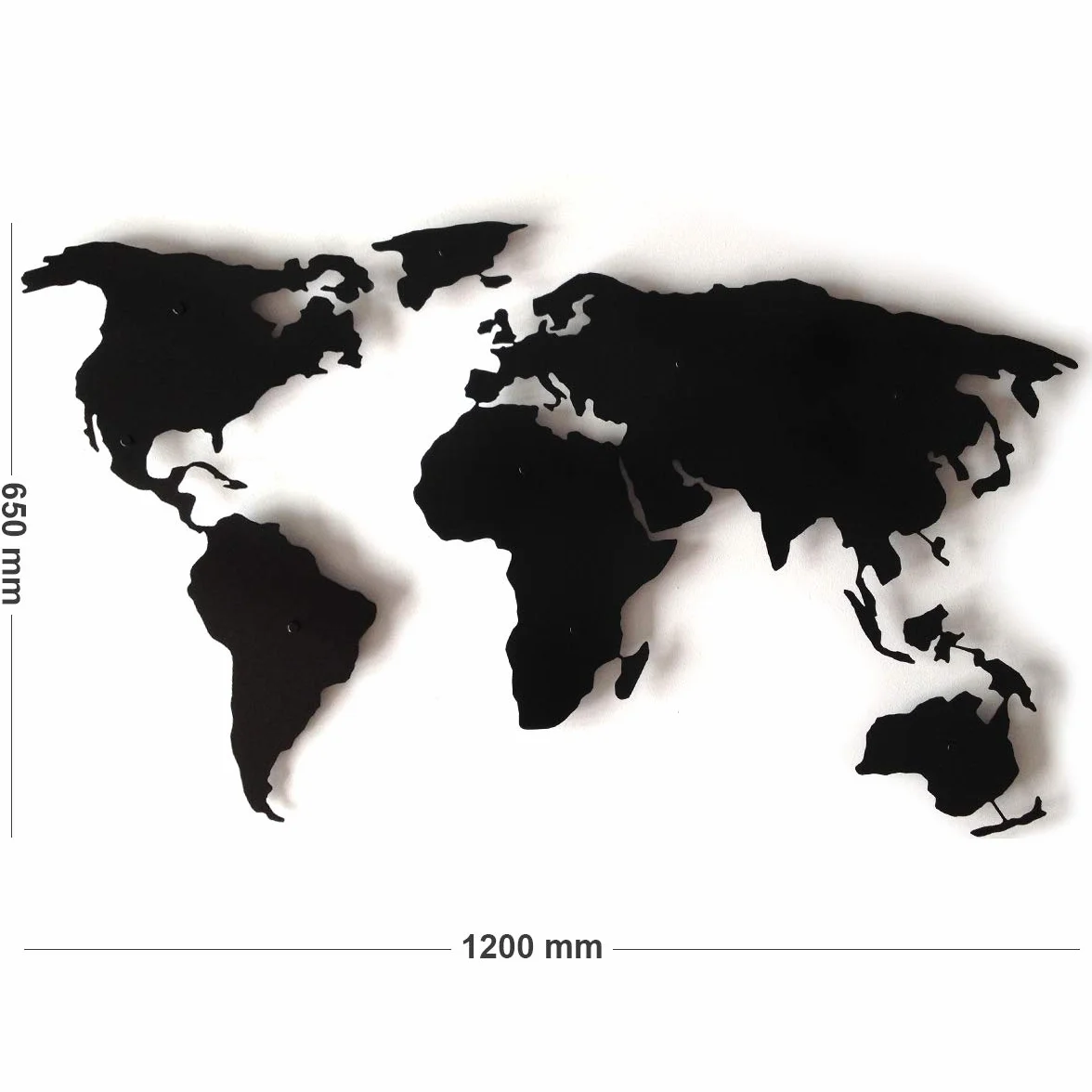 Geometryczna mapa świata, metalowa dekoracja ścienna, nowoczesna i niepowtarzalna dekoracja ścienna, główny dodatek, dekoracja 3D magnetyczna (Mapa 3D)