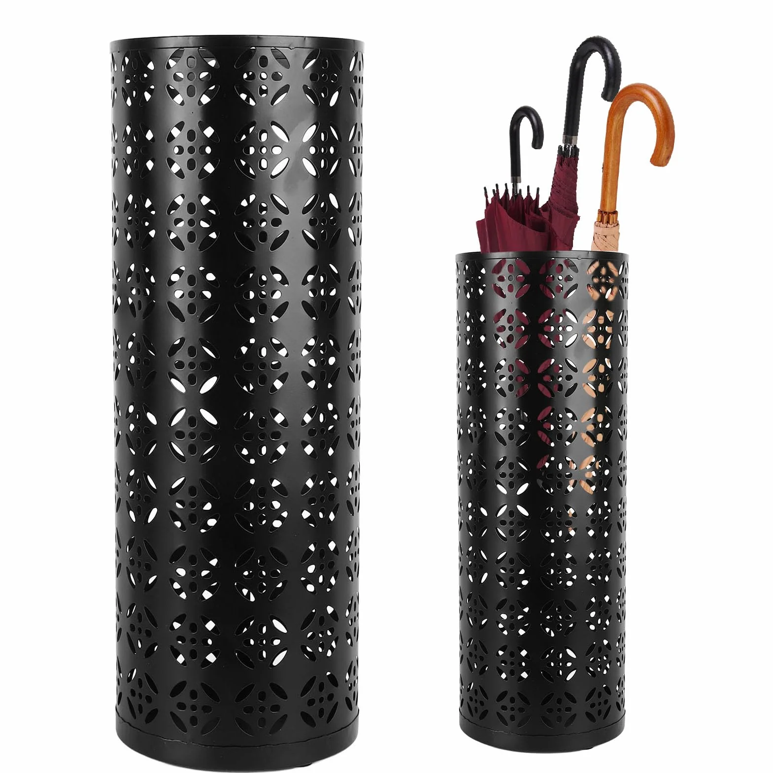 Uchwyt na Parasole do Przedpokoju, Uchwyt na Parasol z Wydrążonym Metalowym Stojakiem na Parasole do Przedpokoju w Domu (Mały 70 x 55 x 45 cm / 27,6 x 21,7 x 17,7 cala #19)