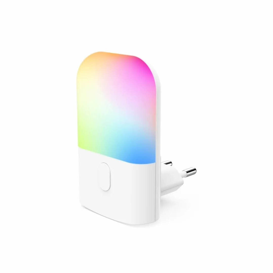 Hama Lampka Nocna LED 'Color' z Automatyczną Zmianą Kolorów RGB i Czujnikiem Zmierzchu, Idealna dla Dzieci, do Pokoju Dziecięcego i Salonu, Energooszczędna, Długa Żywotność