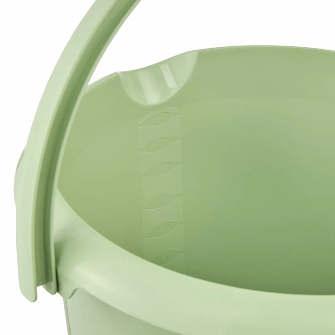 keeeper Wiadro z dzióbkiem, zintegrowaną skalą pomiarową i ergonomicznym uchwytem, 10 l, Mika Eco Line, zielone (Eco Grass Green)