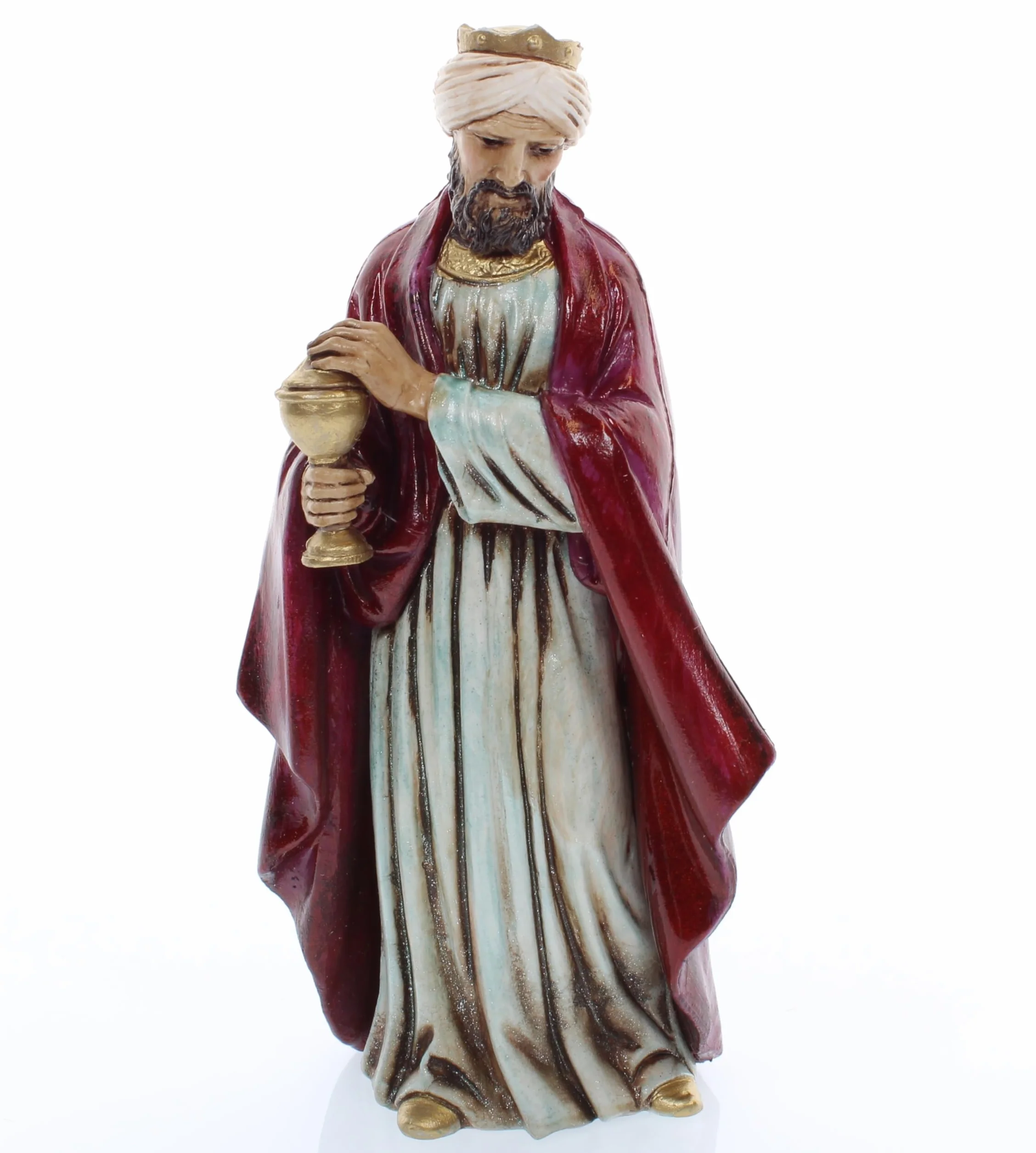 Moranduzzo Tris Król Mędrców do szopki 12 cm w skali 1:15 - Niezniszczalne figurki do szopki - styl 700", ręcznie wykończony obraz, oficjalny produkt, wyprodukowany we Włoszech, rzeźbiarz M. Landi