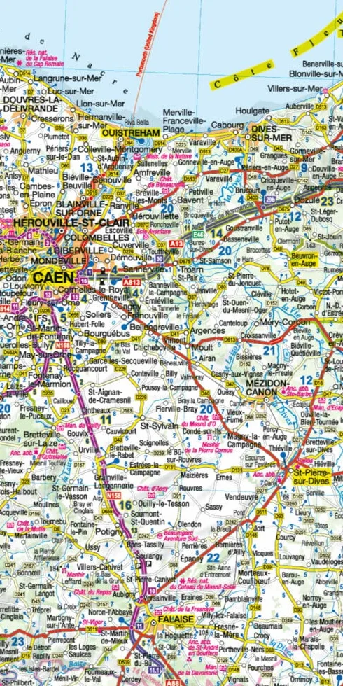MoTourMaps Normandie Auto- und Motorradkarte 1:300.000: reißfest - wasserfest - beschreibbar: 2