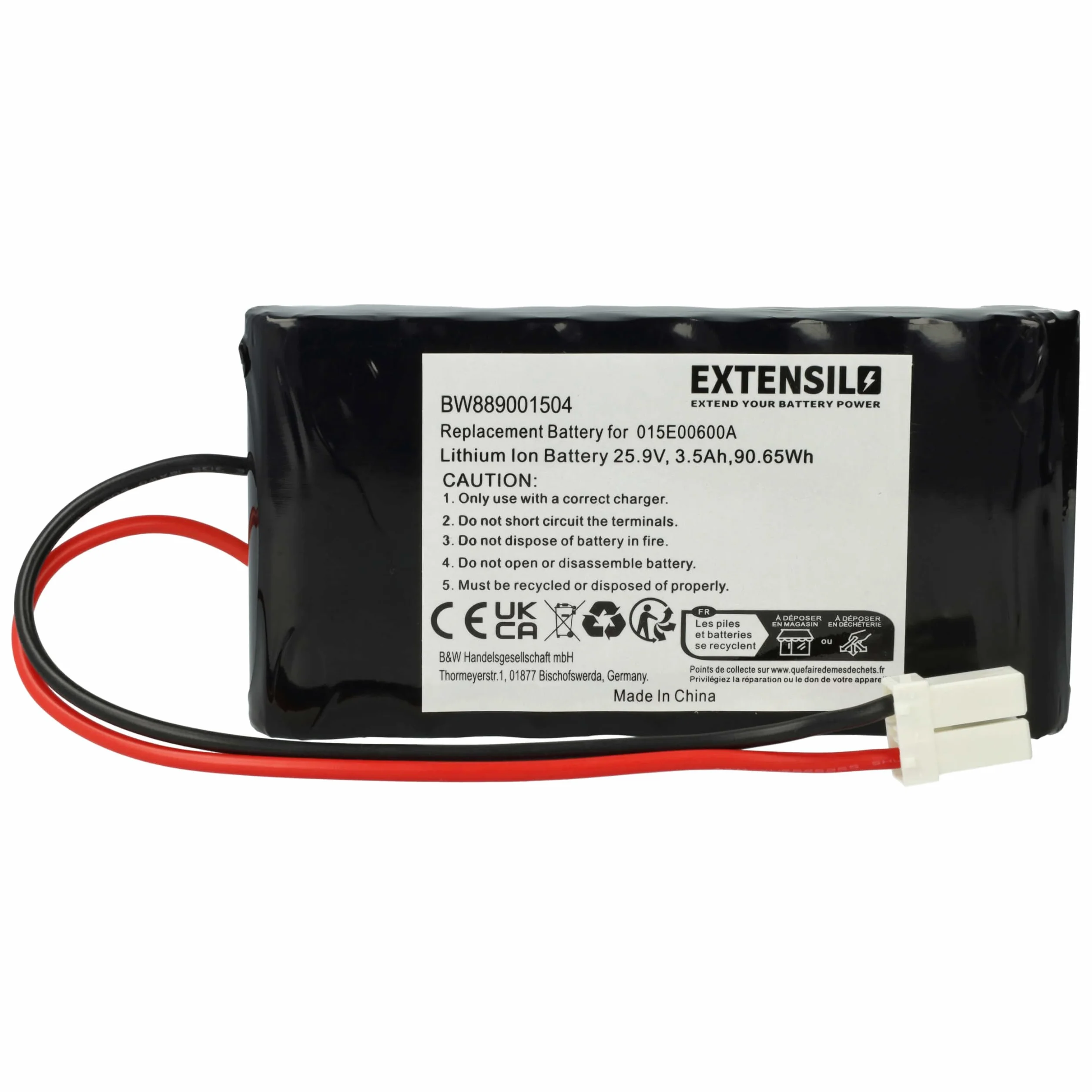 vhbw Bateria kompatybilna z Ambrogio L20, L15 (3500 mAh, 25,9 V, Li-Ion)