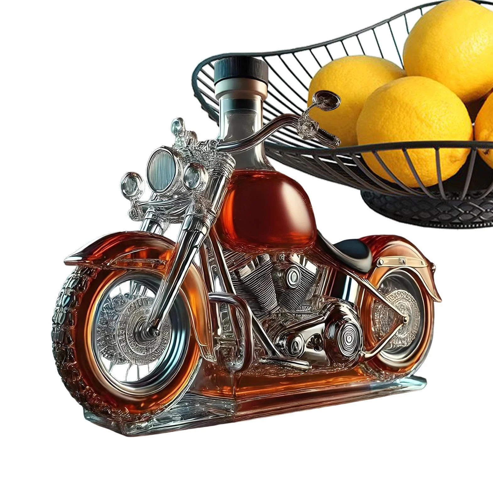 Karafka do wina szklany napowietrzacz alkoholu motocykl vintage butelka na napoje