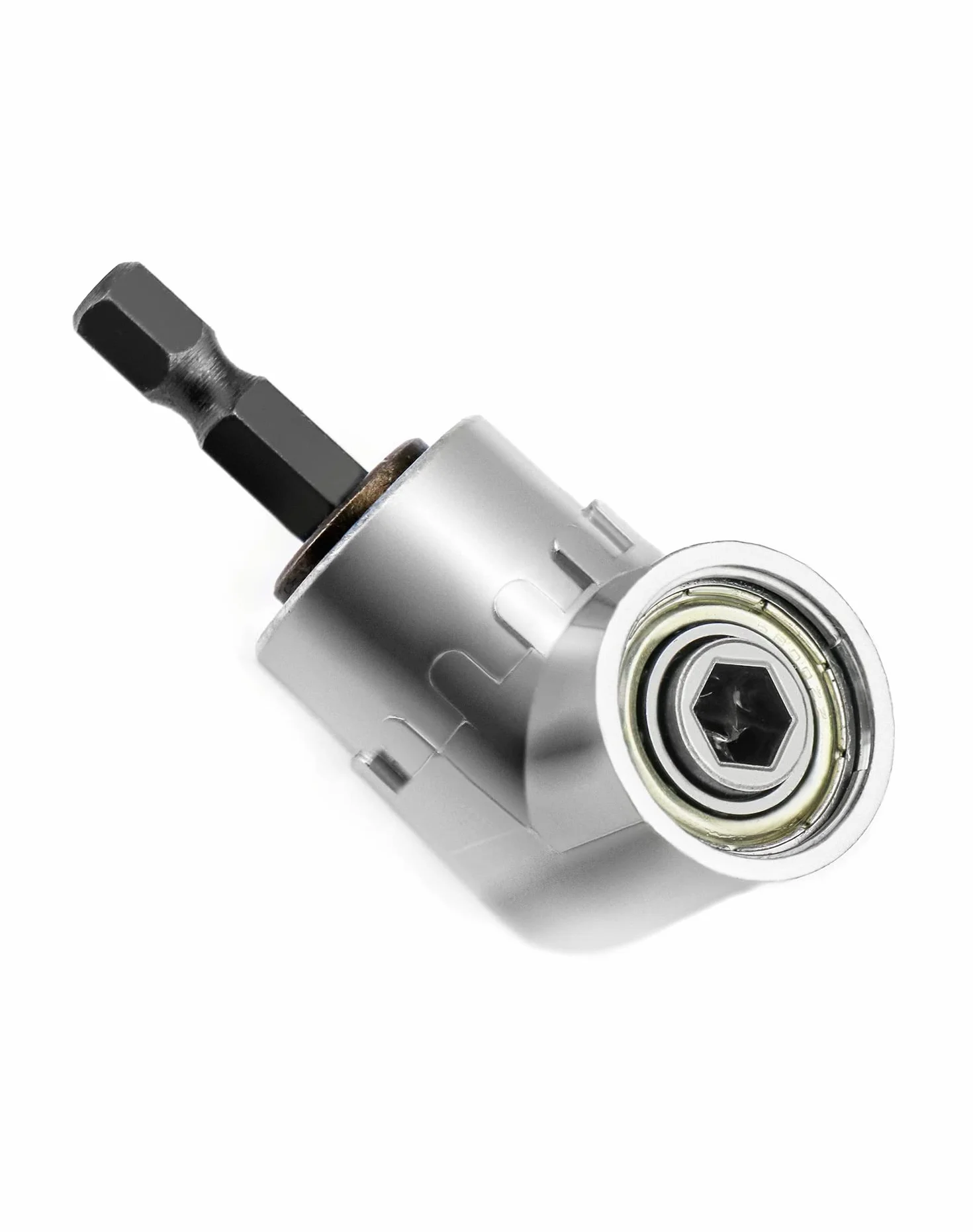 QWORK® 105 ° kątowy adapter do śrubokręta kątowego, szybkowymienny magnetyczny uchwyt na bity 1/4 cala z sześciokątnym wałem, wielofunkcyjna wiertarka kątowa