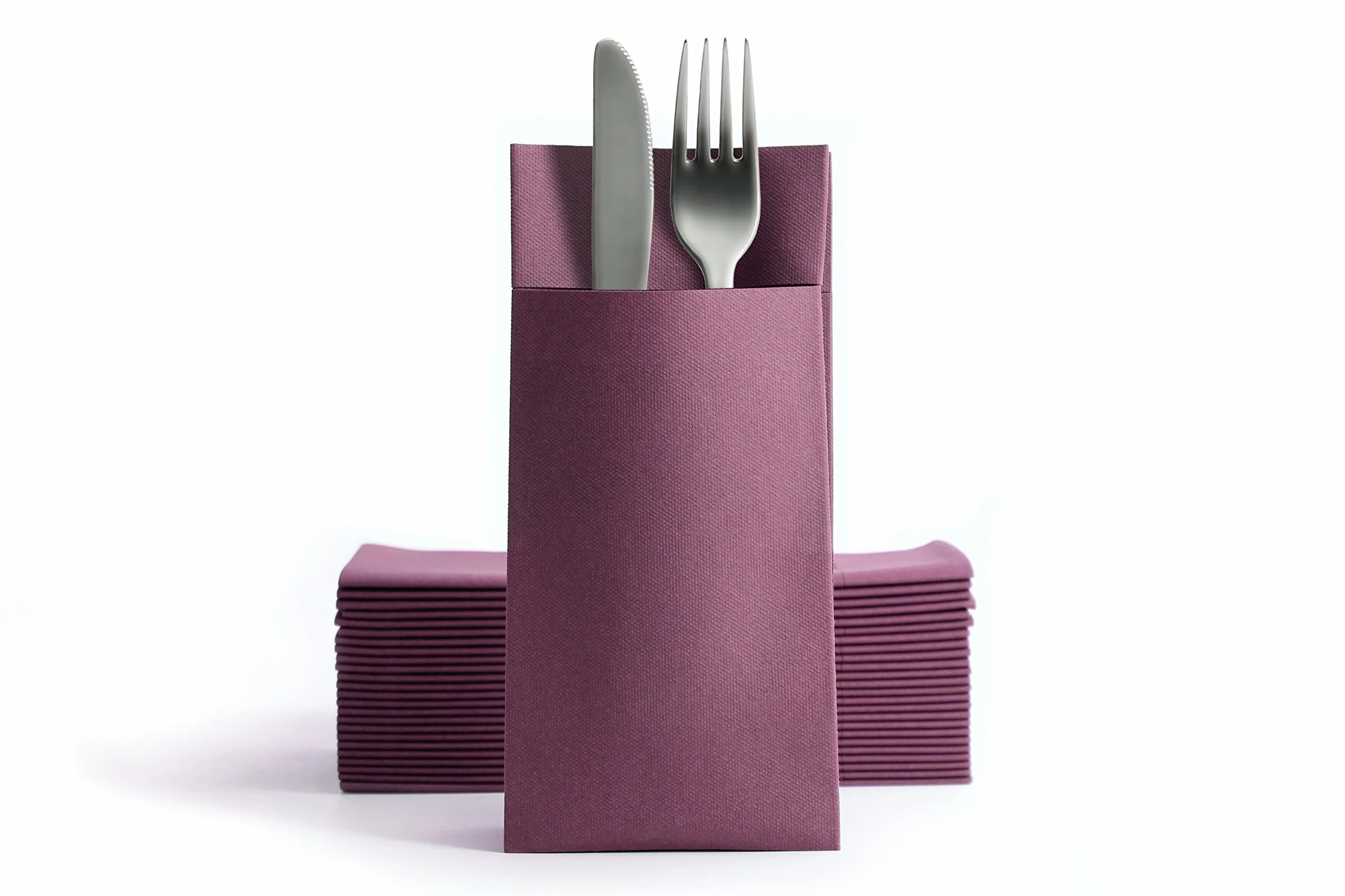 CHIC Airlaid Serwetki na Sztućce 50 szt. 39x40 cm Śliwkowe
