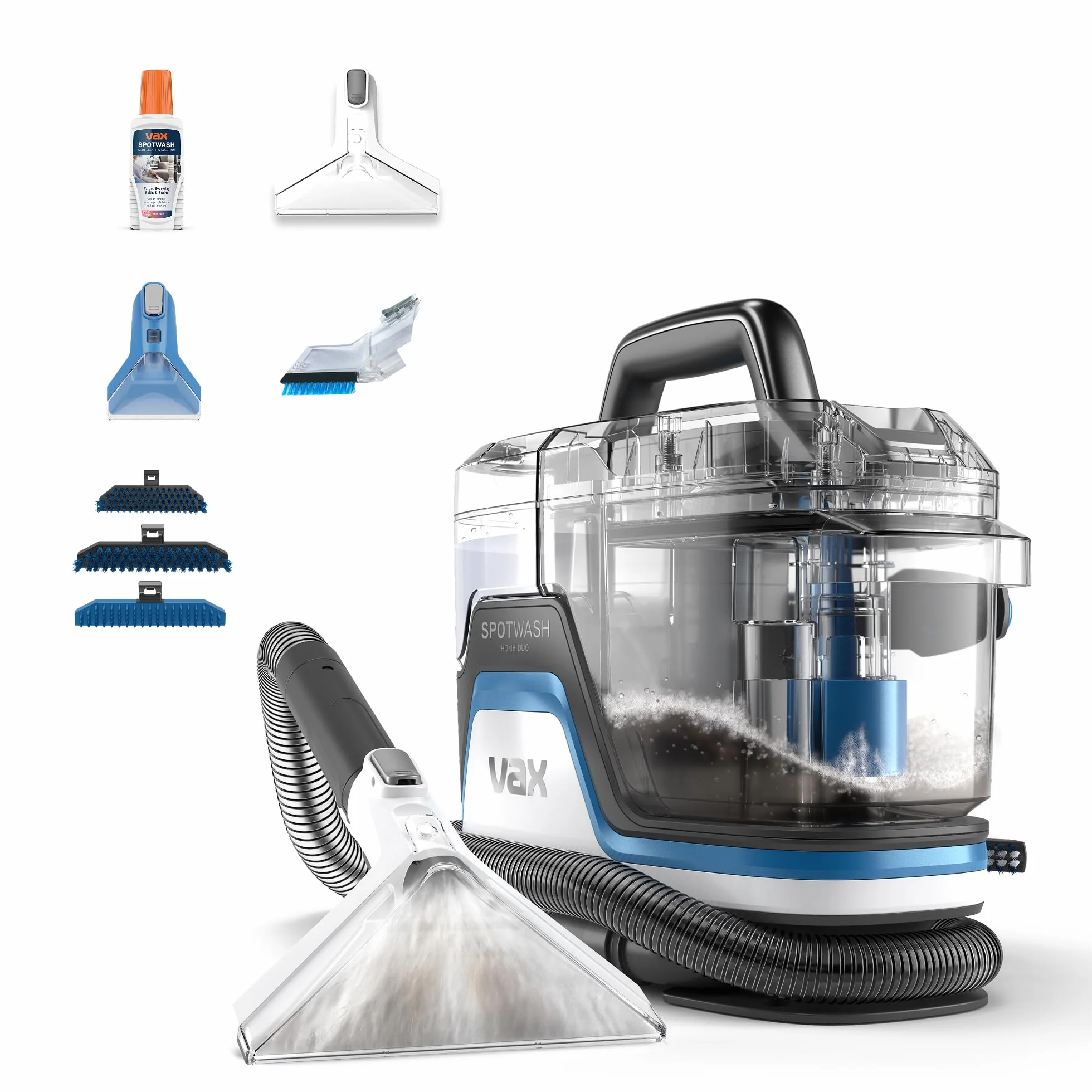 Vax SpotWash Home Duo Pet-Design Spot Cleaner, środek do czyszczenia dywanów i tapicerki z technologią SpinScrub, czyszczenie dla zwierząt domowych, szybkie suche i średnie zbiorniki