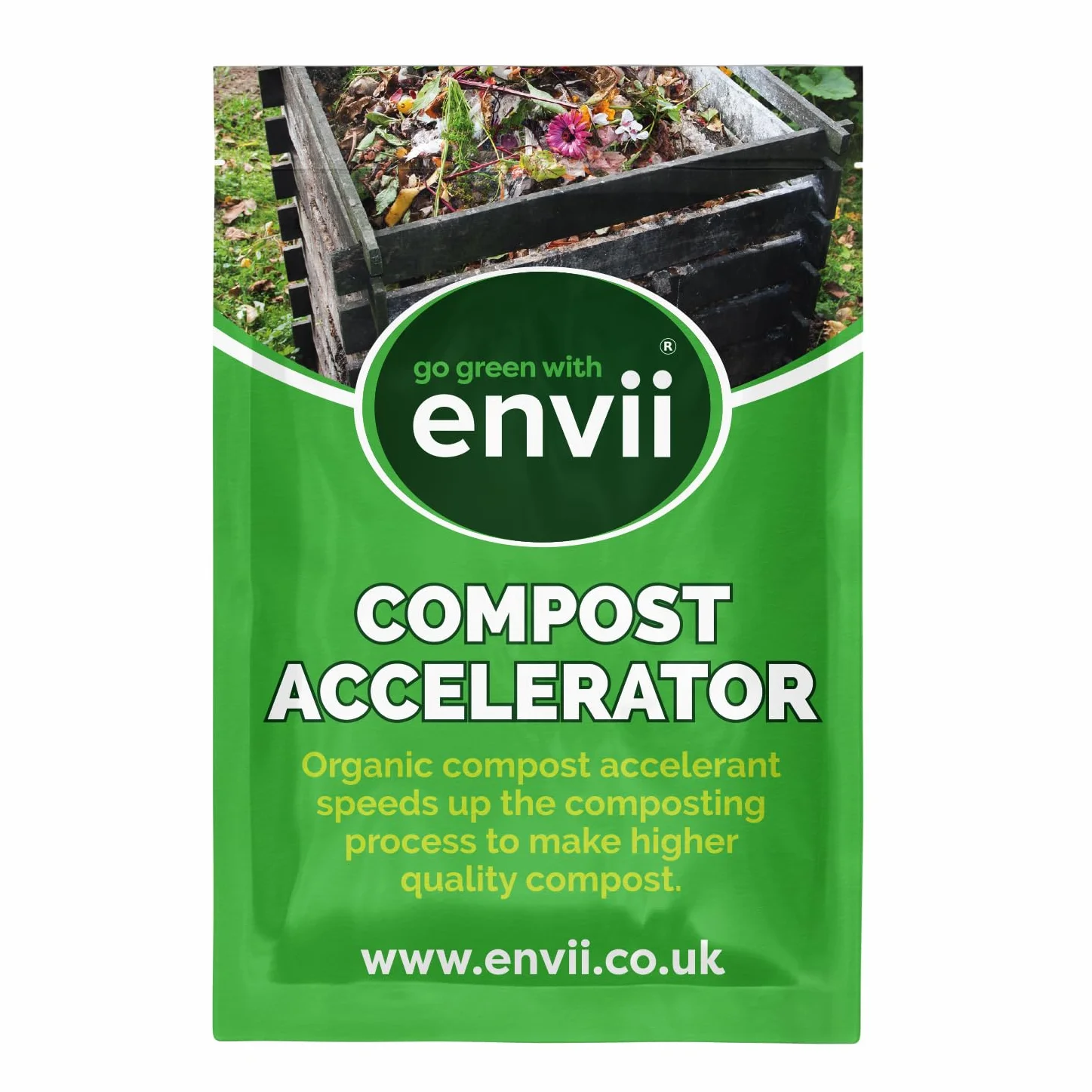 envii Compost Accelerator – organiczny ekspres kompostowy i aktywator przyspiesza proces kompostowania przy użyciu korzystnych bakterii i drobnoustrojów, 12 tabletek