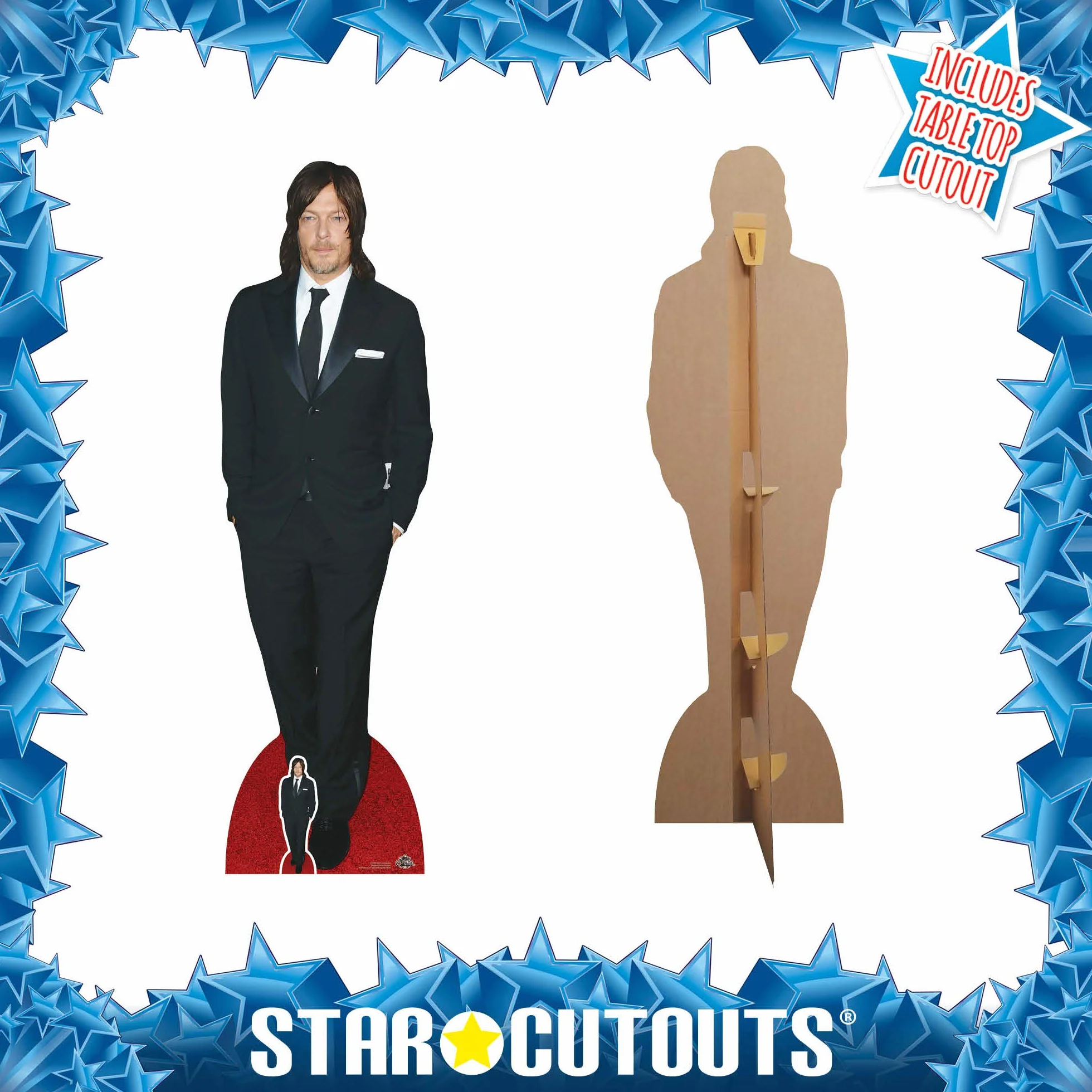 Star Cutouts Ltd Norman Reedus, karton, wielokolorowy, 3 x 54 x 183 cm, regularny