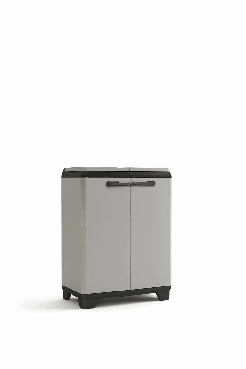 Keter Planet kosz na śmieci – tworzywo sztuczne z recyklingu, szary/czarny, 680 x 390 x 920 mm, polipropylen, rozmiar L