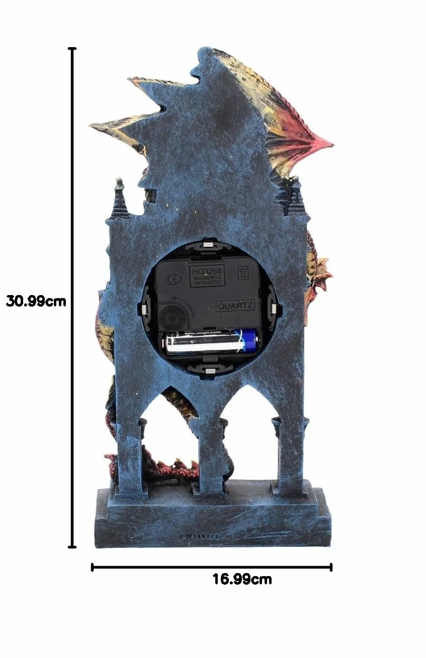 Nemesis Now AL50380 Zegar strażnika czasu, 17 cm, czerwony