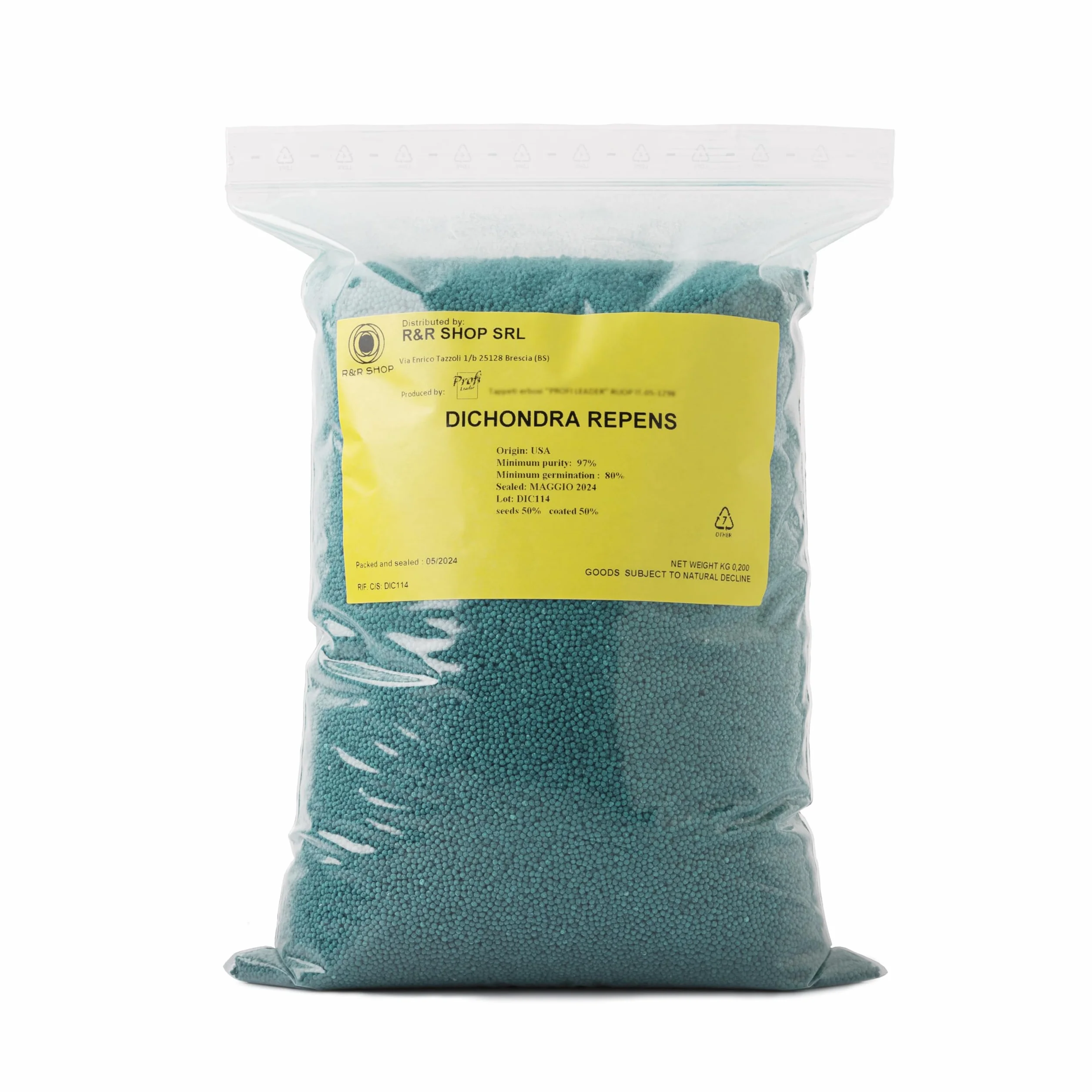 R&R SHOP - Nasiona trawnika, Dichondra Repens, Origin USA, odporne i dekoracyjne (200gr - 20mq)