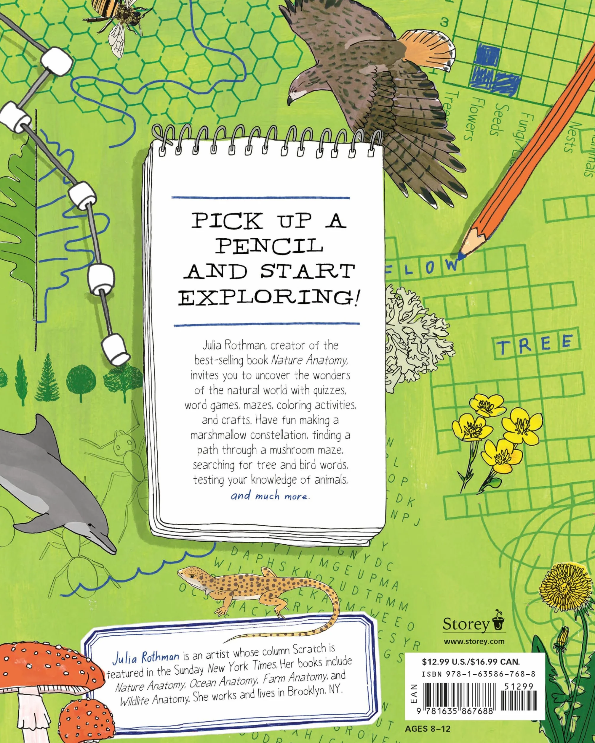 Julia Rothman's Nature Anatomy Activity Book: Match-Ups, Word Puzzles, Quizzes, Mazes, Projects, Secret Codes + Lots More