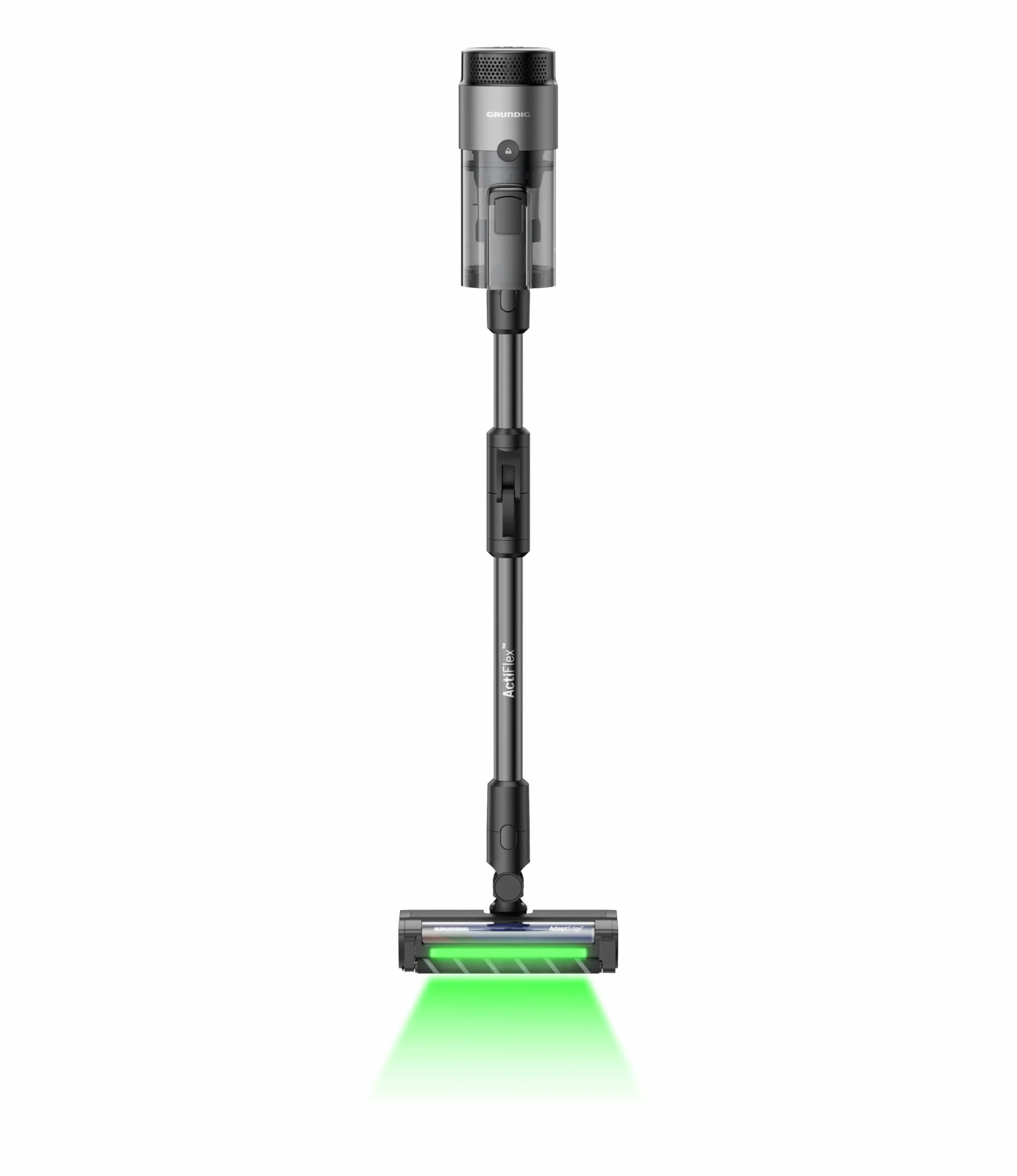 GRUNDIG VCP 9431 Pro odkurzacz akumulatorowy 2 w 1, HyperClean, technologia CyclonStorm, zginana rura, 3 poziomy siły ssania, silnik 450 W, pojemnik na kurz 500 ml, czas pracy do 60 minut