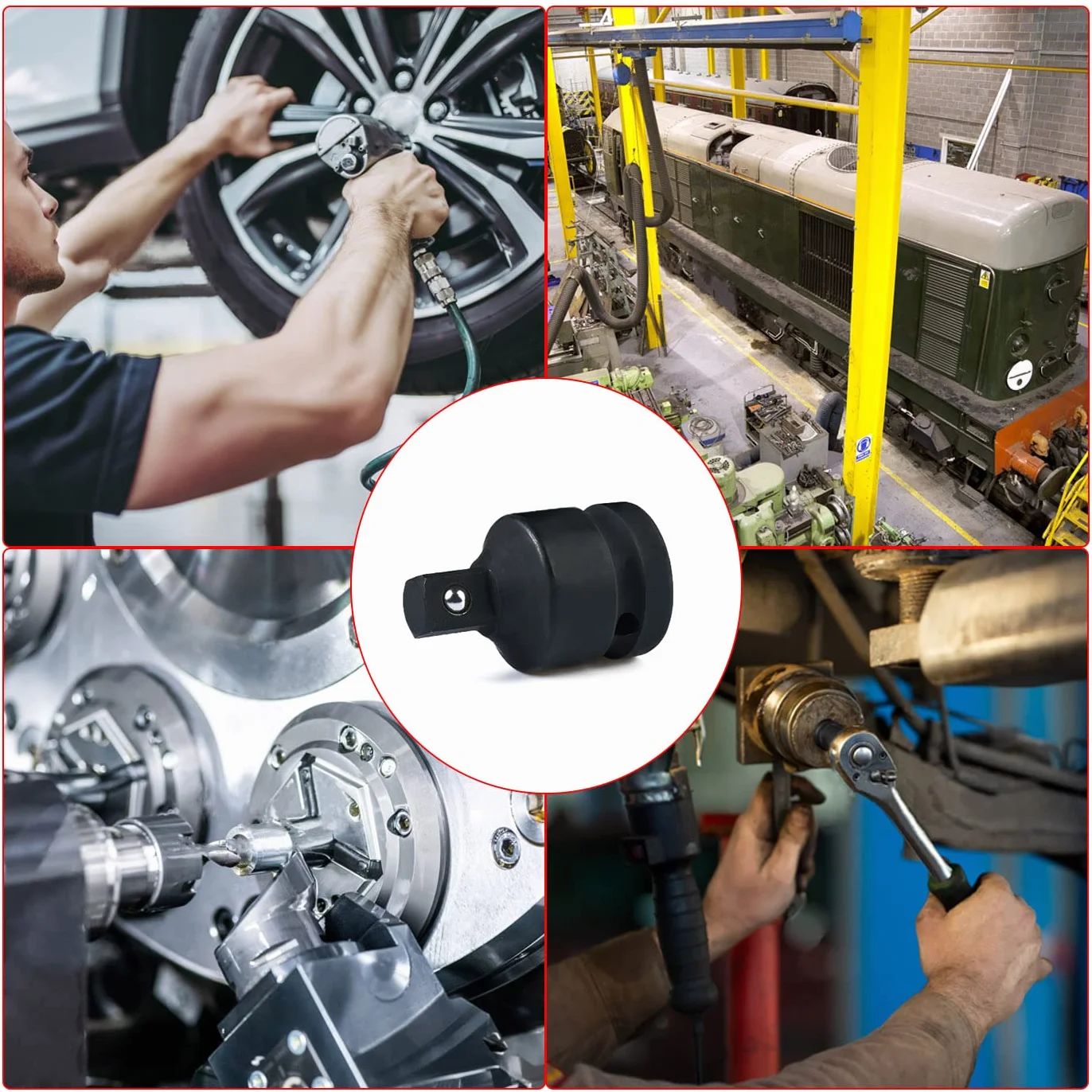 Adapter klucza nasadowego, czworokątny wewnętrzny 20 mm (3/4") - zewnętrzny kwadrat 12,5 mm (1/2") | adapter 3/4 na 1/2"