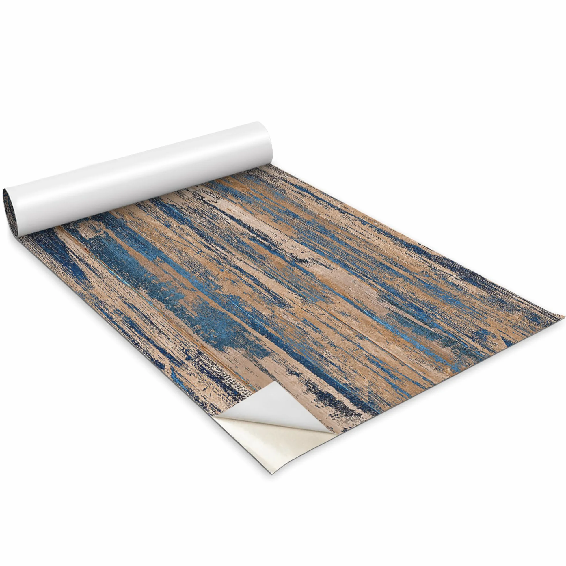 Wallfluent Matowa Okleina Meblowa na Meble do Mebli Dekoracyjna do Oklejenia Drzwi Szafek Stołów Folia Samoprzylepna 100x50 cm do Kuchni Salonu - Stary blat