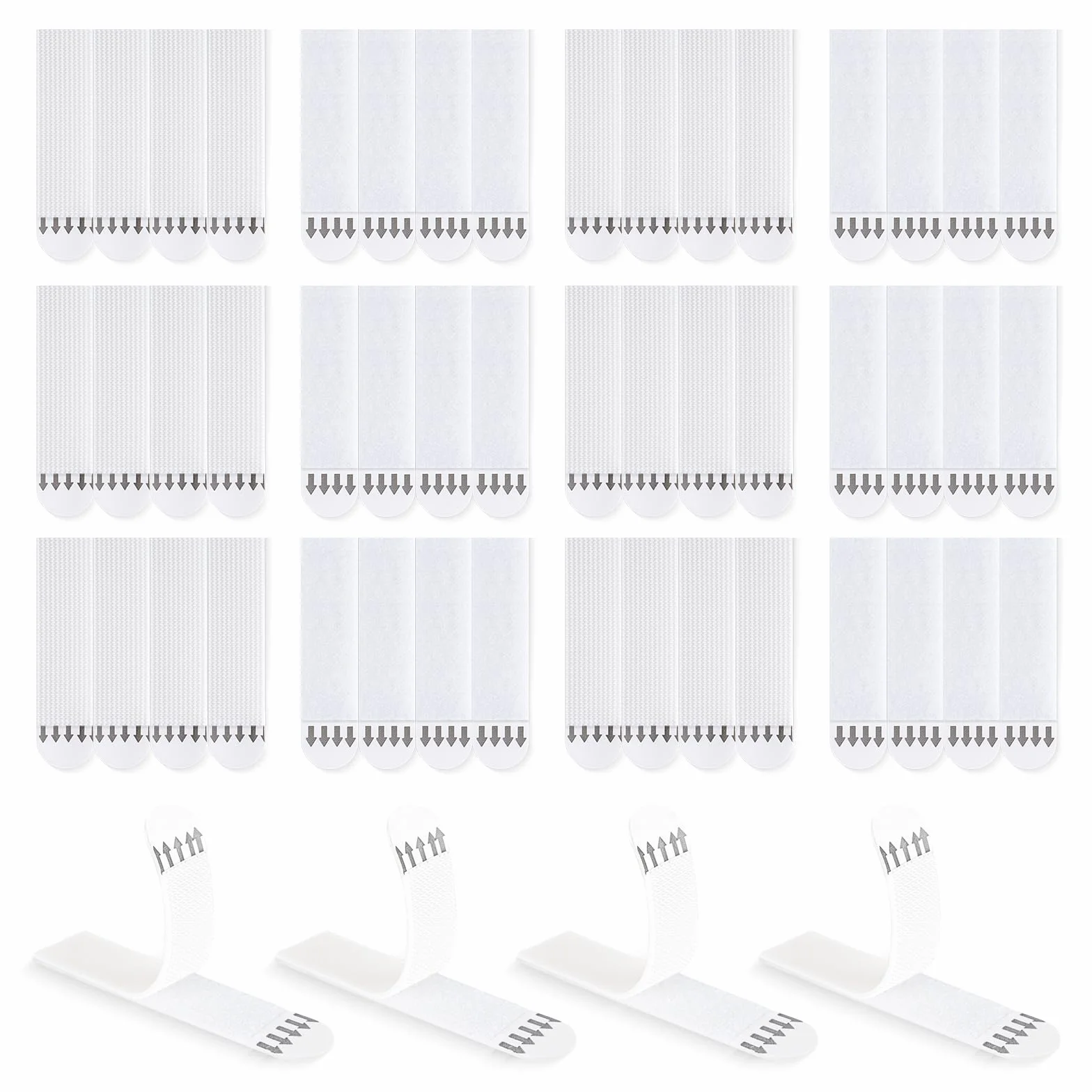 LLPT Wytrzymałe paski do zawieszania obrazów, zdejmowane, 24 pary (48 pasków), rozmiar M, 19 x 72 mm, wieszaki na zdjęcia bez gwoździ, zdejmowane paski samoprzylepne, do plakatów ściennych (MW19724