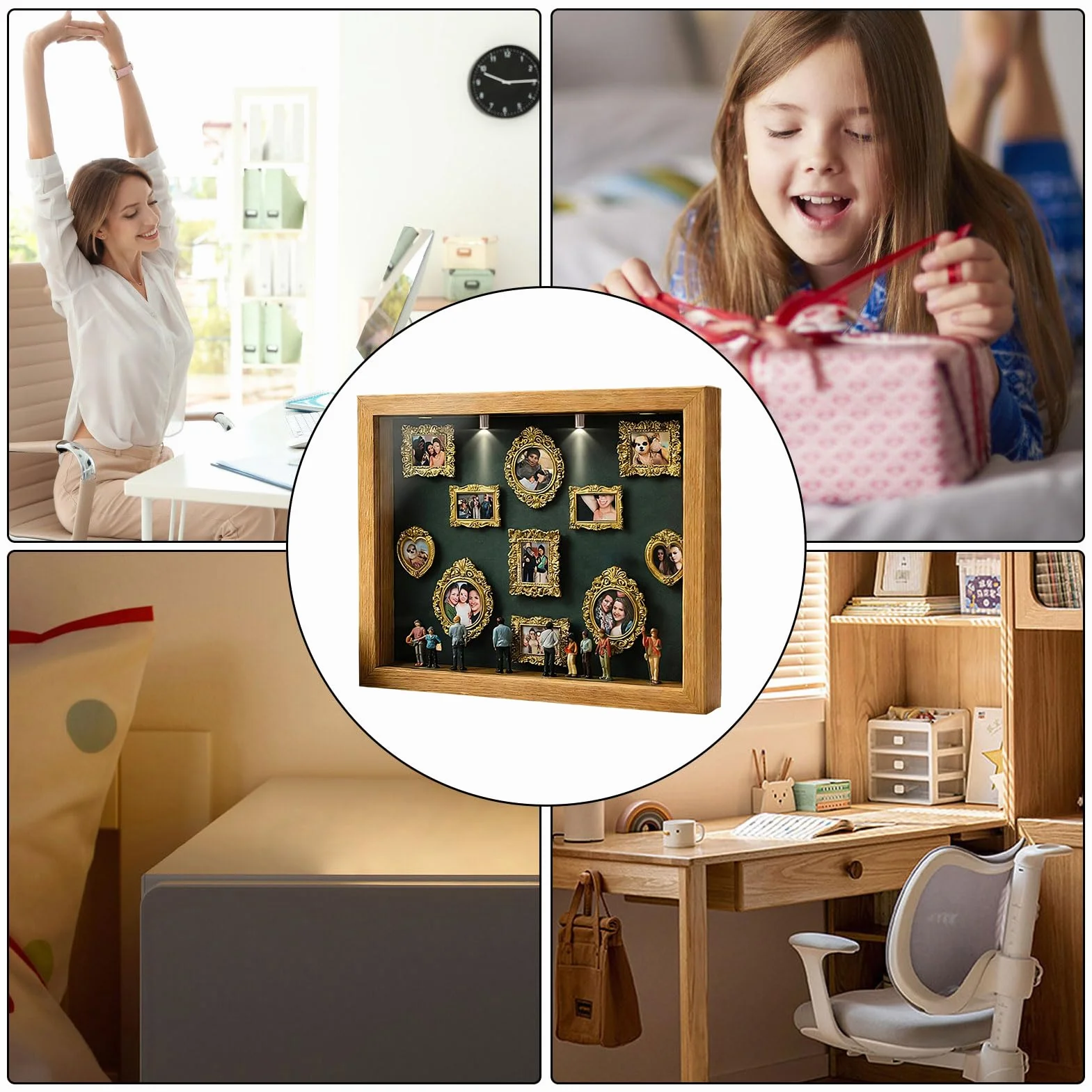 DIY Mini Museum Of Us, Spersonalizowany Zestaw Wystawowy, 1 Zestaw, Ramka Pamięci Z Miniaturowym Wzorem, Pudełko Mini Sylwetka, Elegancki Akcent Domowy, Dla Par, Przyjaciół