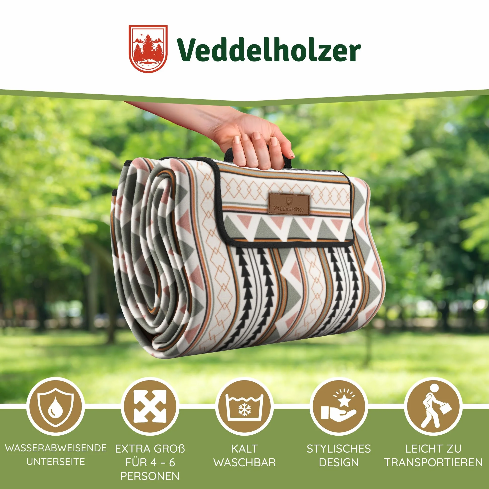 Veddelholzer Koc piknikowy (Boho)