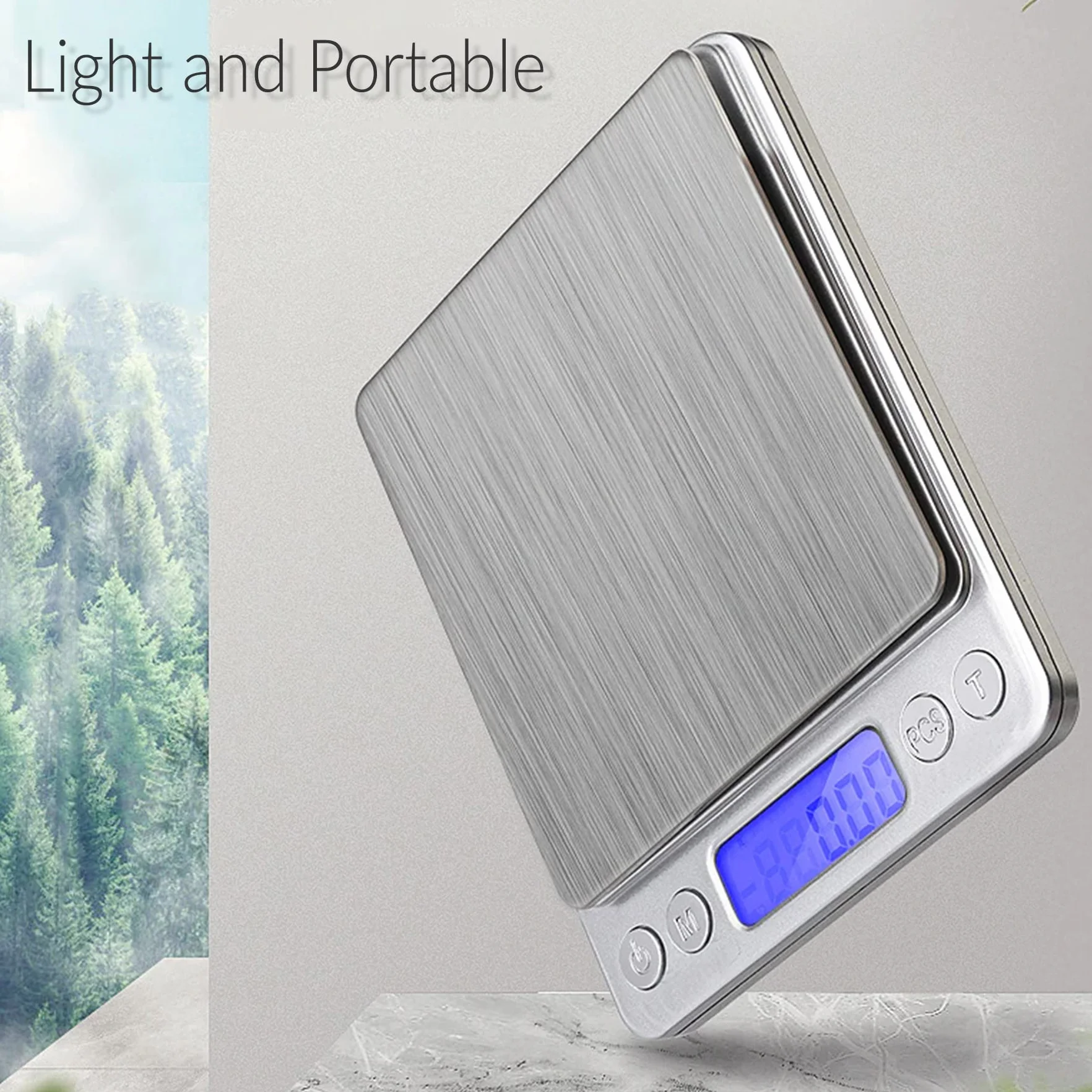 Retoo Cyfrowa Waga Kieszonkowa 200 g/0,01 g z Funkcją Tarowania i Wyświetlaczem LCD, Probiercza, Złota, do Monet, Tabletek, Biżuterii, Srebrna, Mini Kuchenna